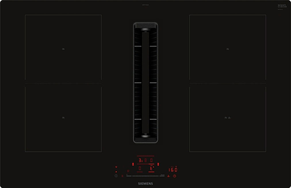Siemens Kochfeld mit Dunstabzug »ED811HQ26E« mit Flachkanal in schwarz