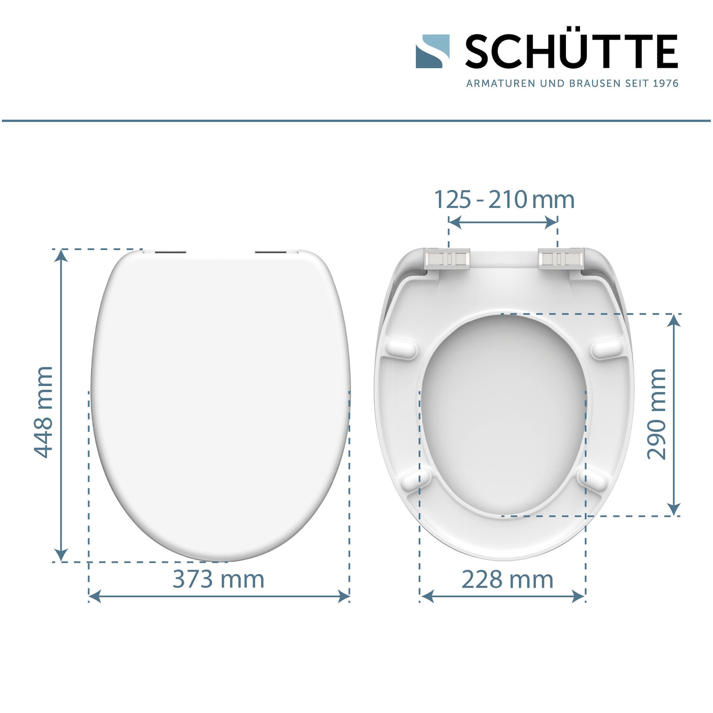 Schütte WC-Sitz »WHITE«, Duroplast, mit Absenkautomatik