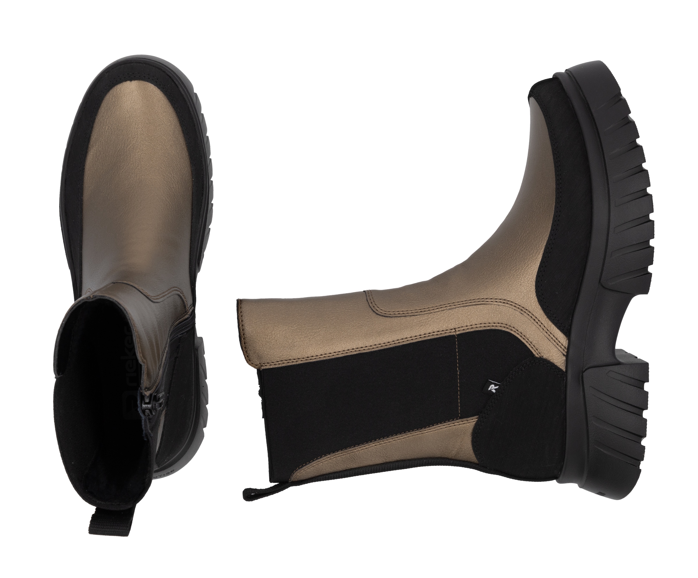 Rieker EVOLUTION Chelseaboots, Schlupfboots, Stiefelette mit praktischem Innenreißverschluss