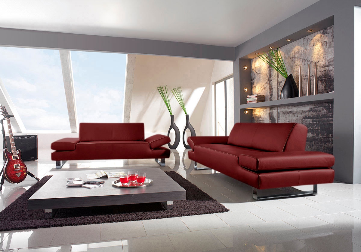 W.SCHILLIG 2-Sitzer »taboo« mit Normaltiefe, inklusive Armlehnenverstellung, mit Kontrastnaht