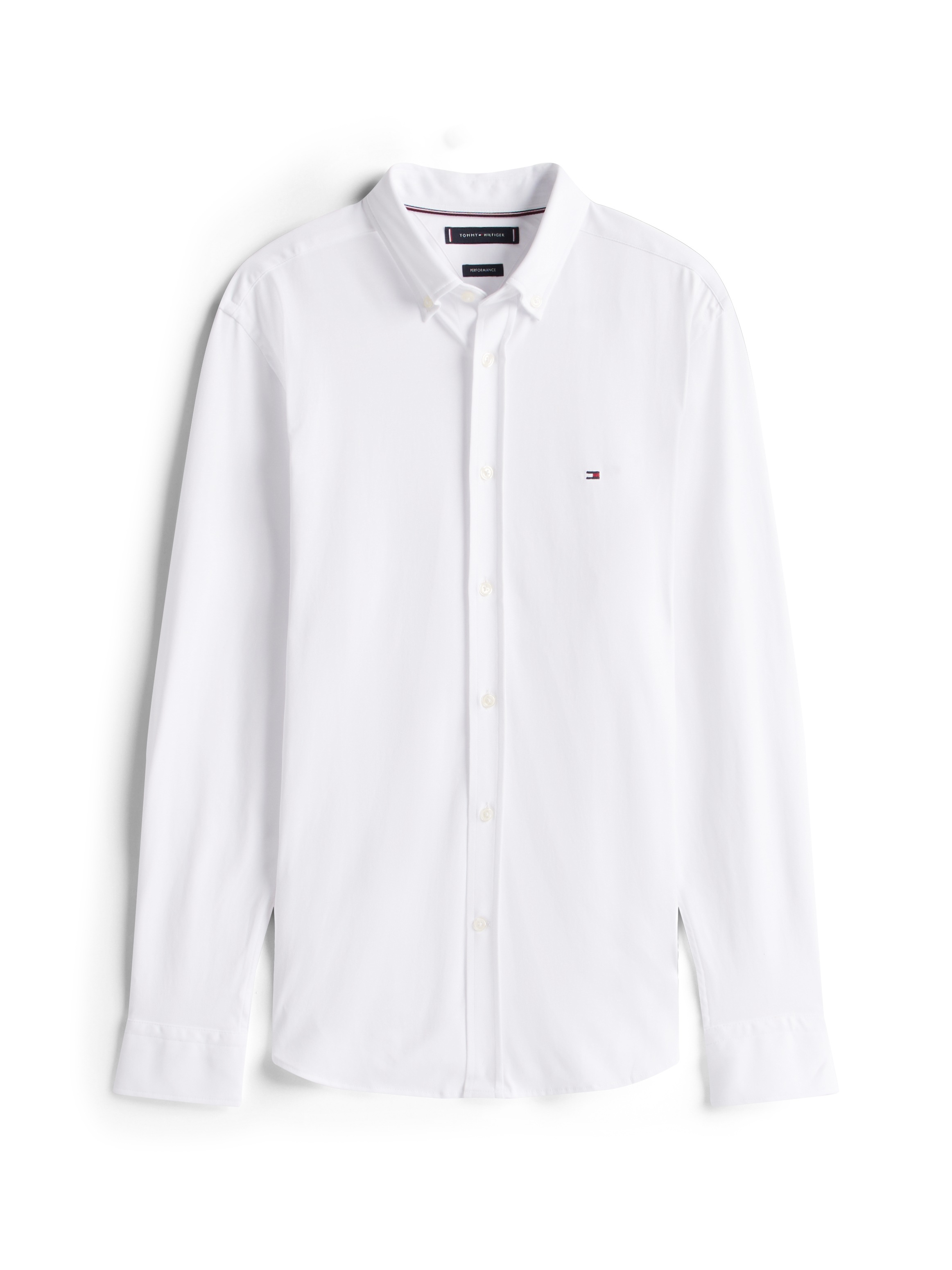 Tommy Hilfiger Businesshemd »PERFORMANCE INTERLOCK« elastisches Slim Fit mit Button-Down-Kragen