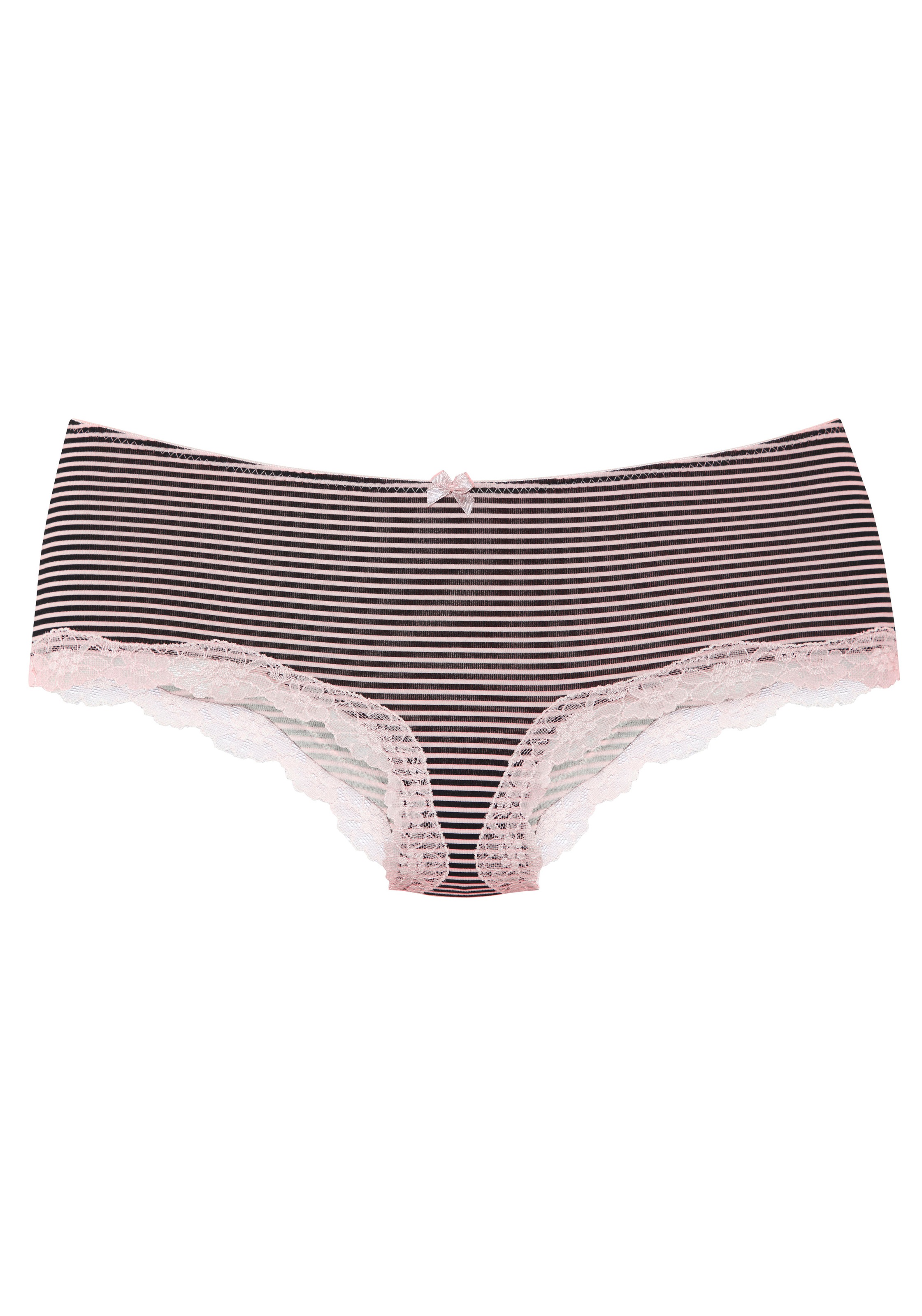 LASCANA Panty 3er-Pack,  aus elastischer Baumwolle mit zarter Spitze