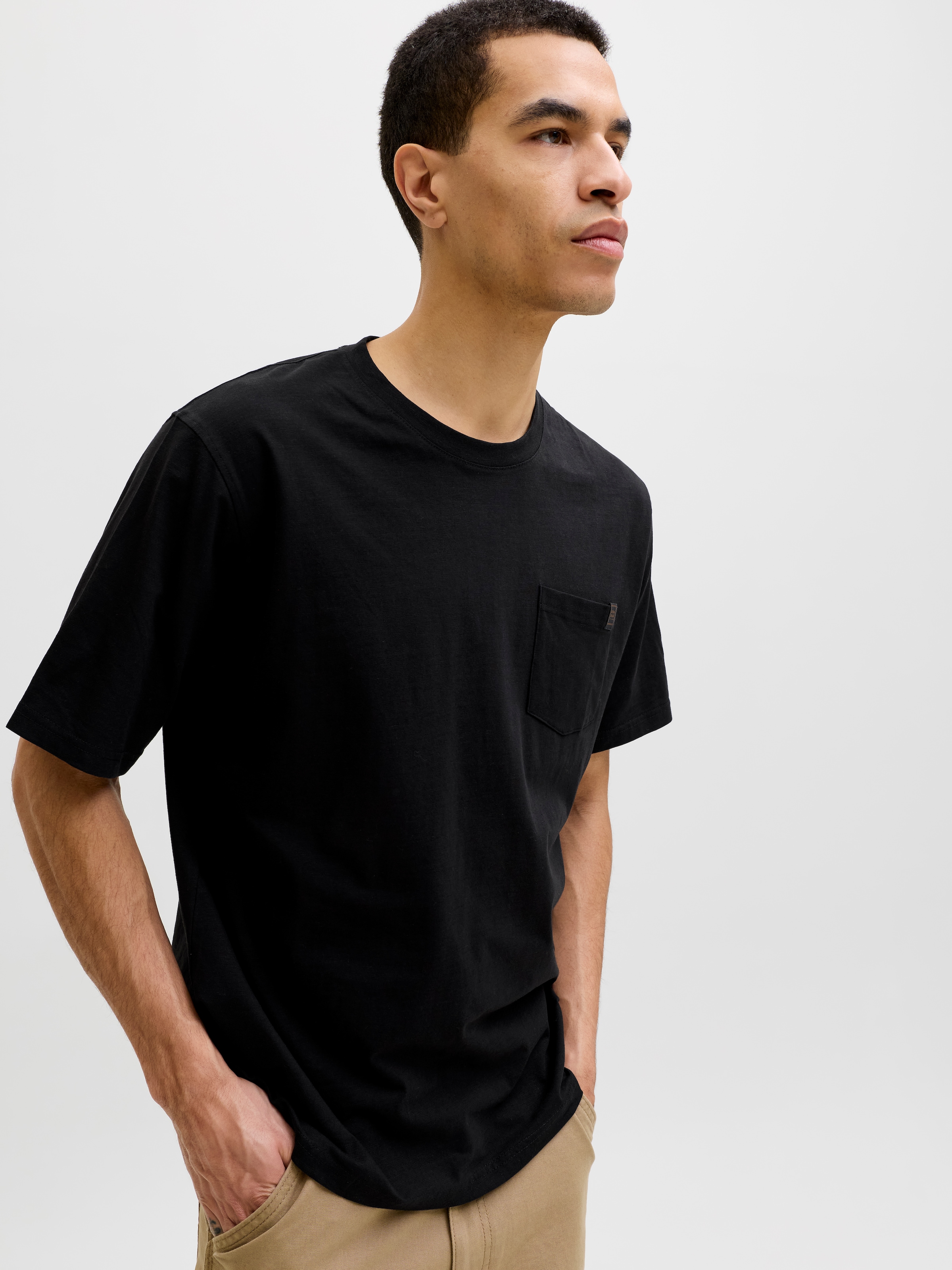 Jack & Jones Kurzarmshirt »JJEDOVER SLUB TEE SS NOOS« Baumwollmischung, relaxed fit