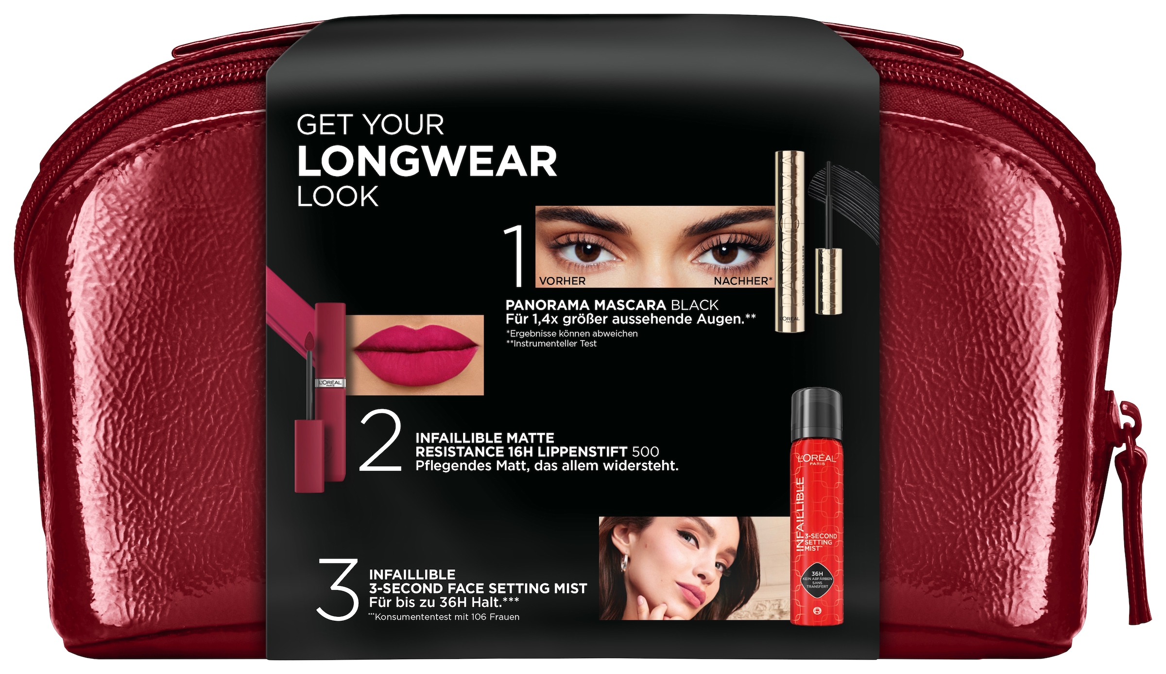 L'ORÉAL PARIS Schmink-Set »L'Oréal Paris Bestseller Longwear Look Set«, mit vielseitigen Kombinationsmöglichkeiten