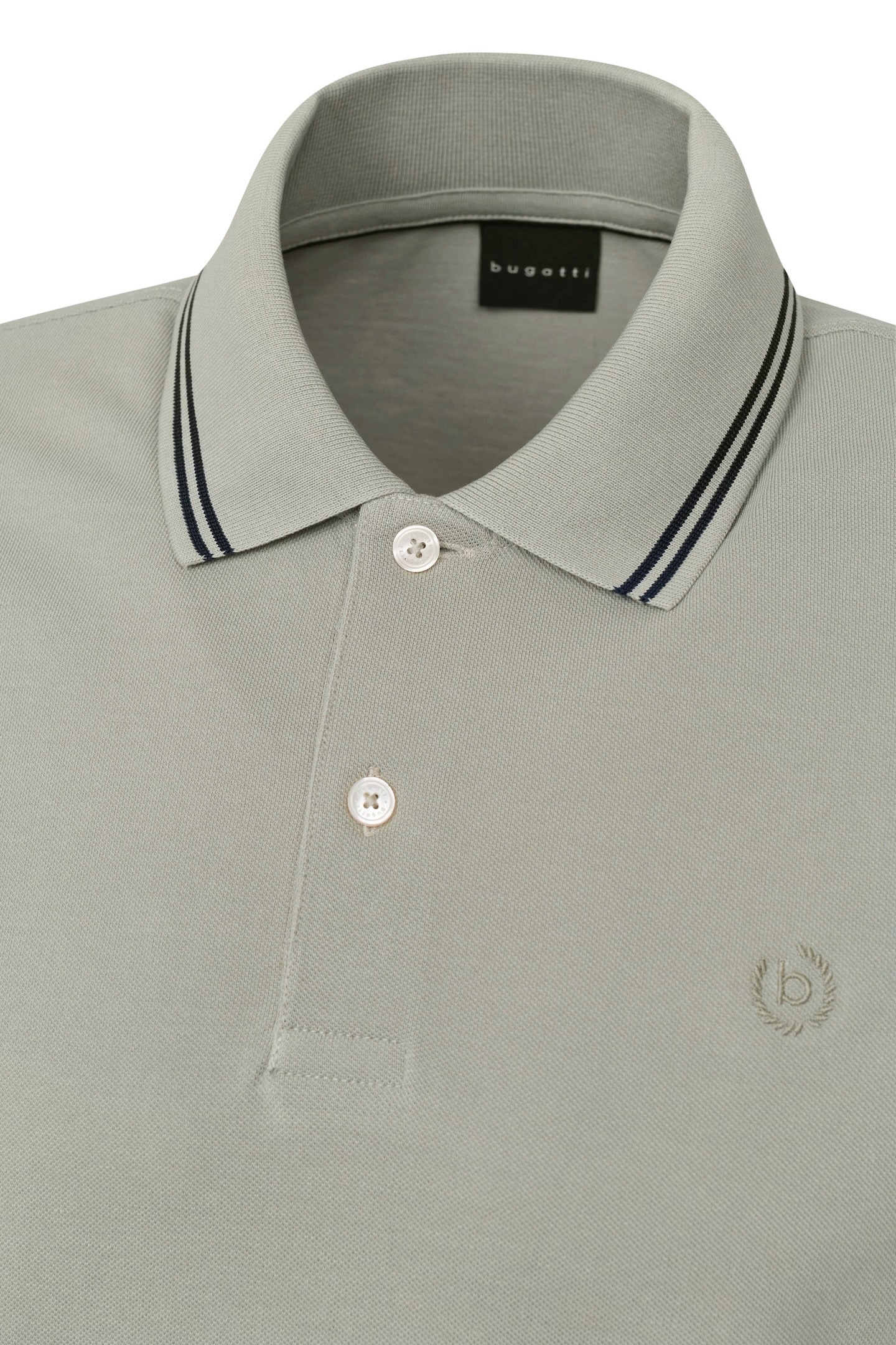 bugatti Poloshirt, mit Kontraststreifen und Bruststickerei