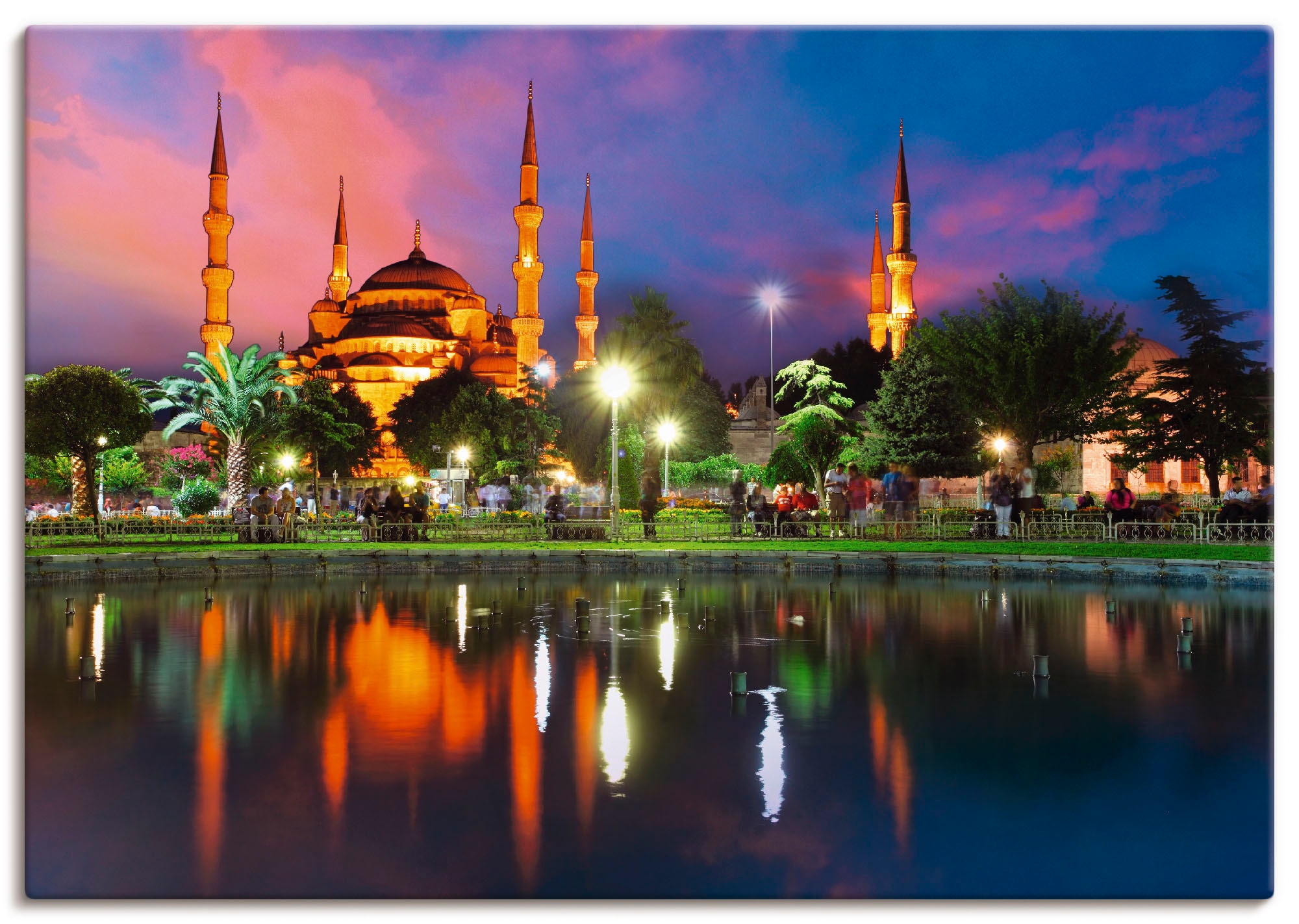 (1 Wandaufkleber Leinwandbild, OTTO Shop Artland Istanbul »Blaue versch. in - Moschee im Online in Gebäude, Größen als St.), Poster Wandbild oder Türkei«,