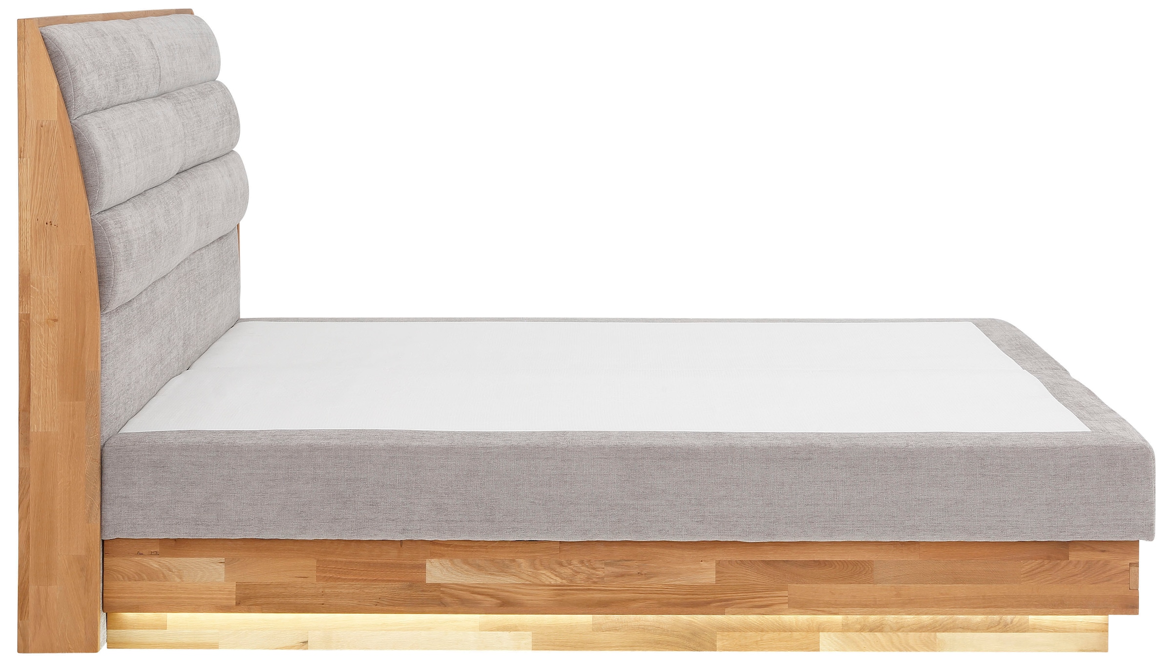 OTTO home Boxspringbett »JENNA in verschiedenen Farben und Breiten erhältlich« LED-Beleuchtung, mit zertifizierten, recycelten Bezugsstoffen