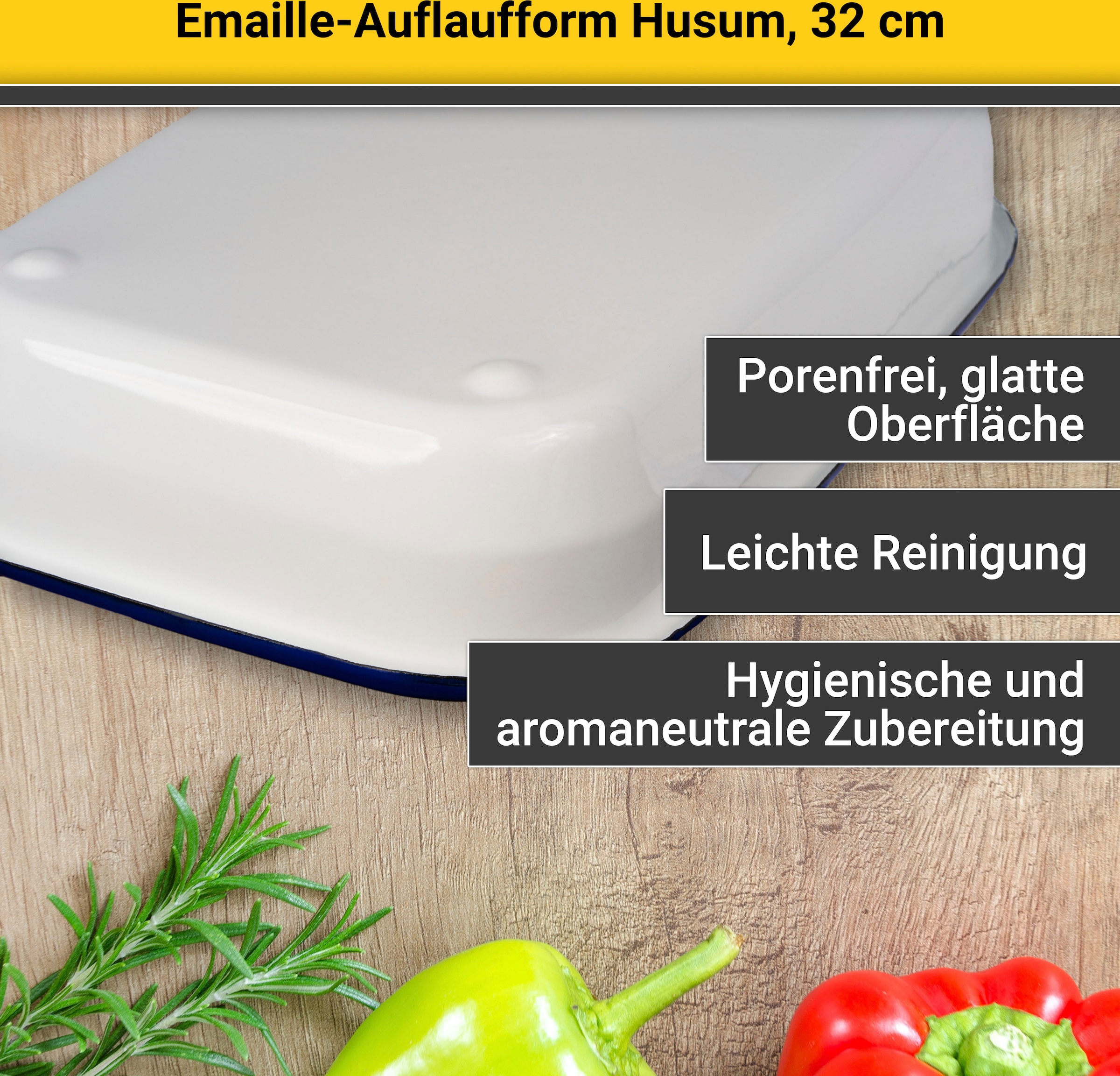 Krüger Auflaufform »Husum«, Stahlblech, ideal für Gratins, Aufläufe