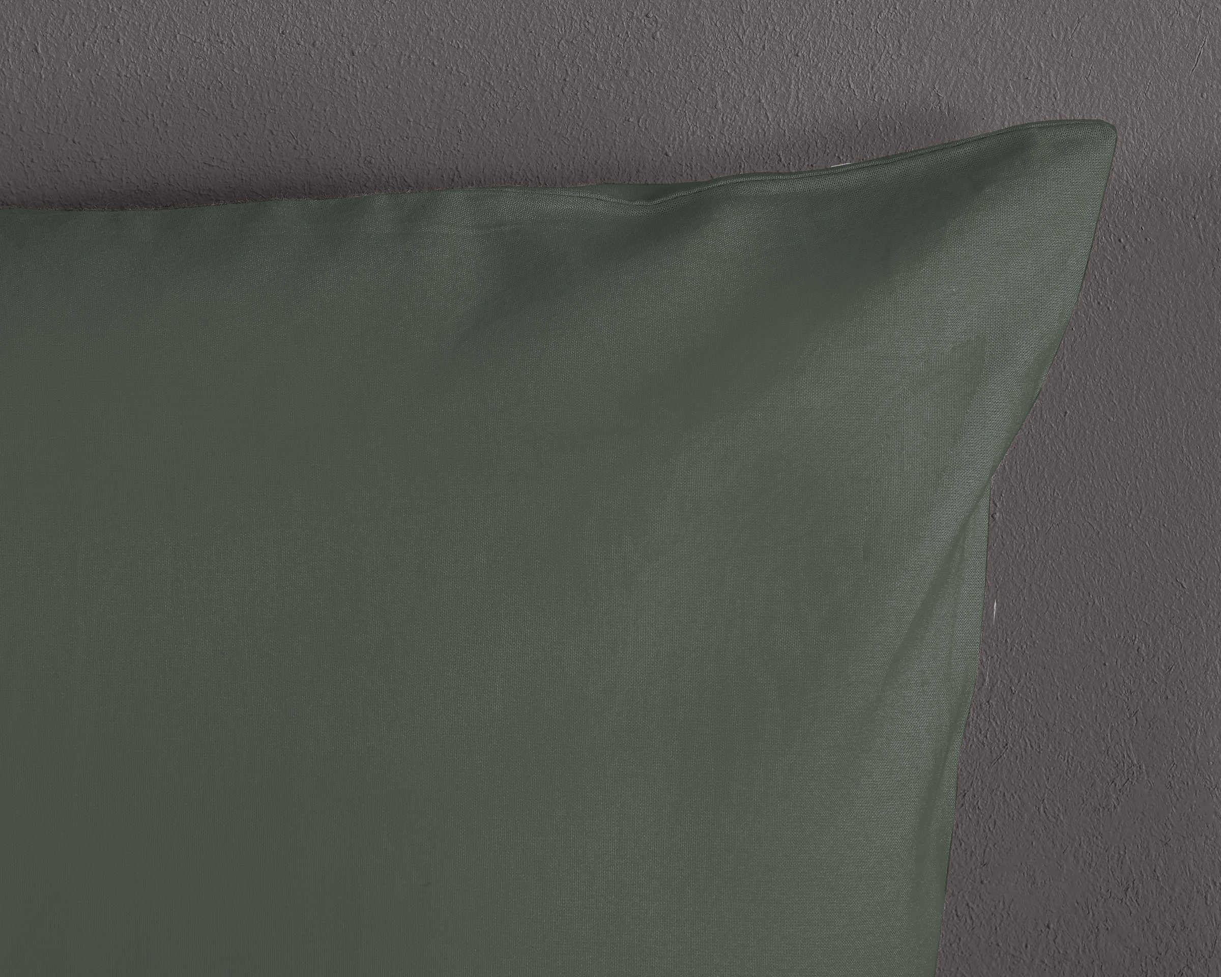 PURE luxury collection Bettwäsche »Pure uni«, Mikrofaser, Pflegeleicht, Weich, Uni, Unifarben, Reißverschluss