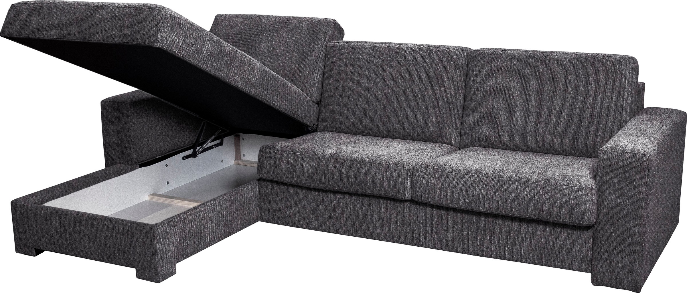 Home affaire Ecksofa »Roma "M" Matratzenhöhe 14 cm, Dauerschlaffunktion, mit Unterfederung,«, Liegemaße ca 143x198 cm, L-Form