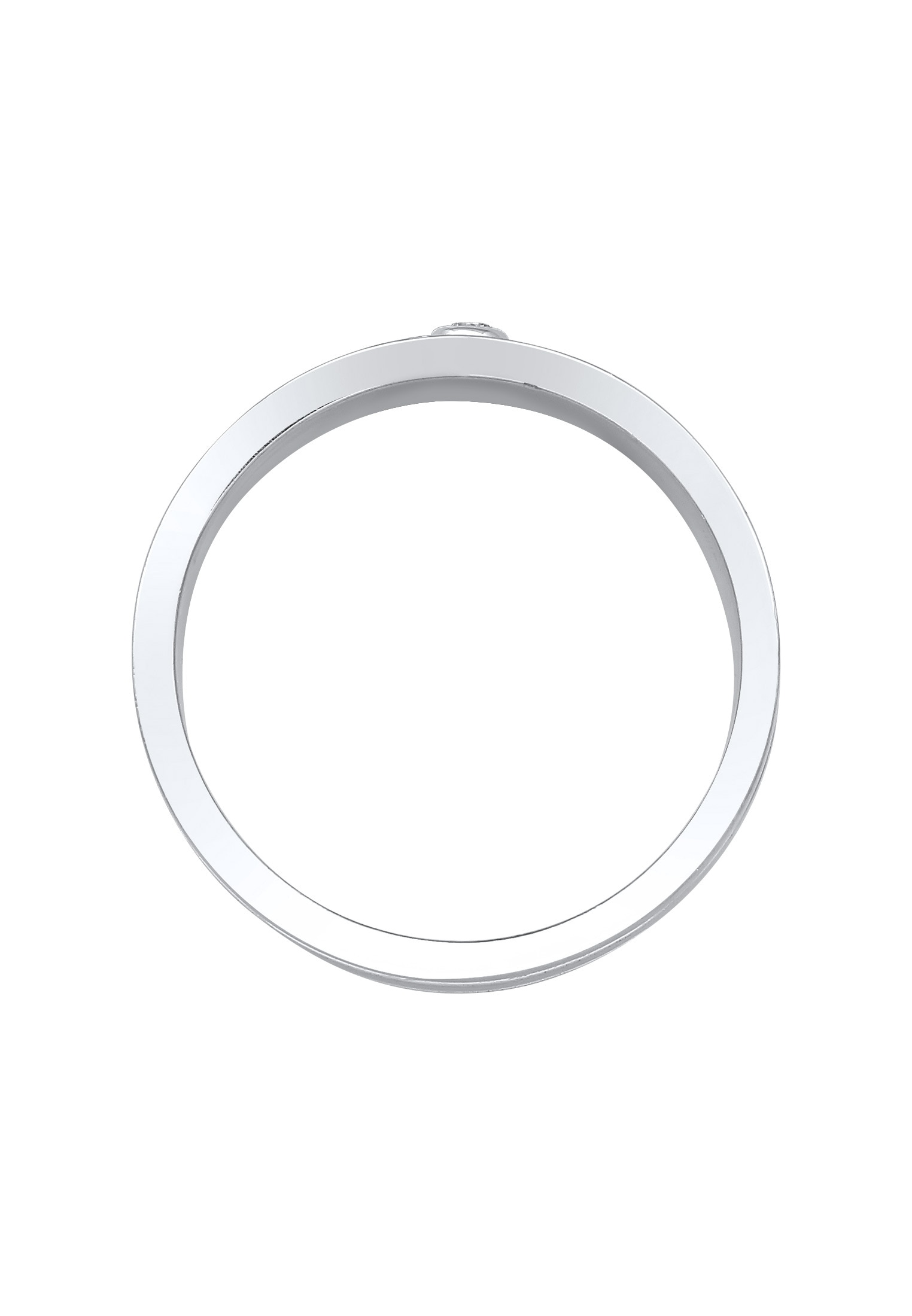 Kuzzoi Silberring »Ring Herren Bandring Massiv Diamant 925 Silber«