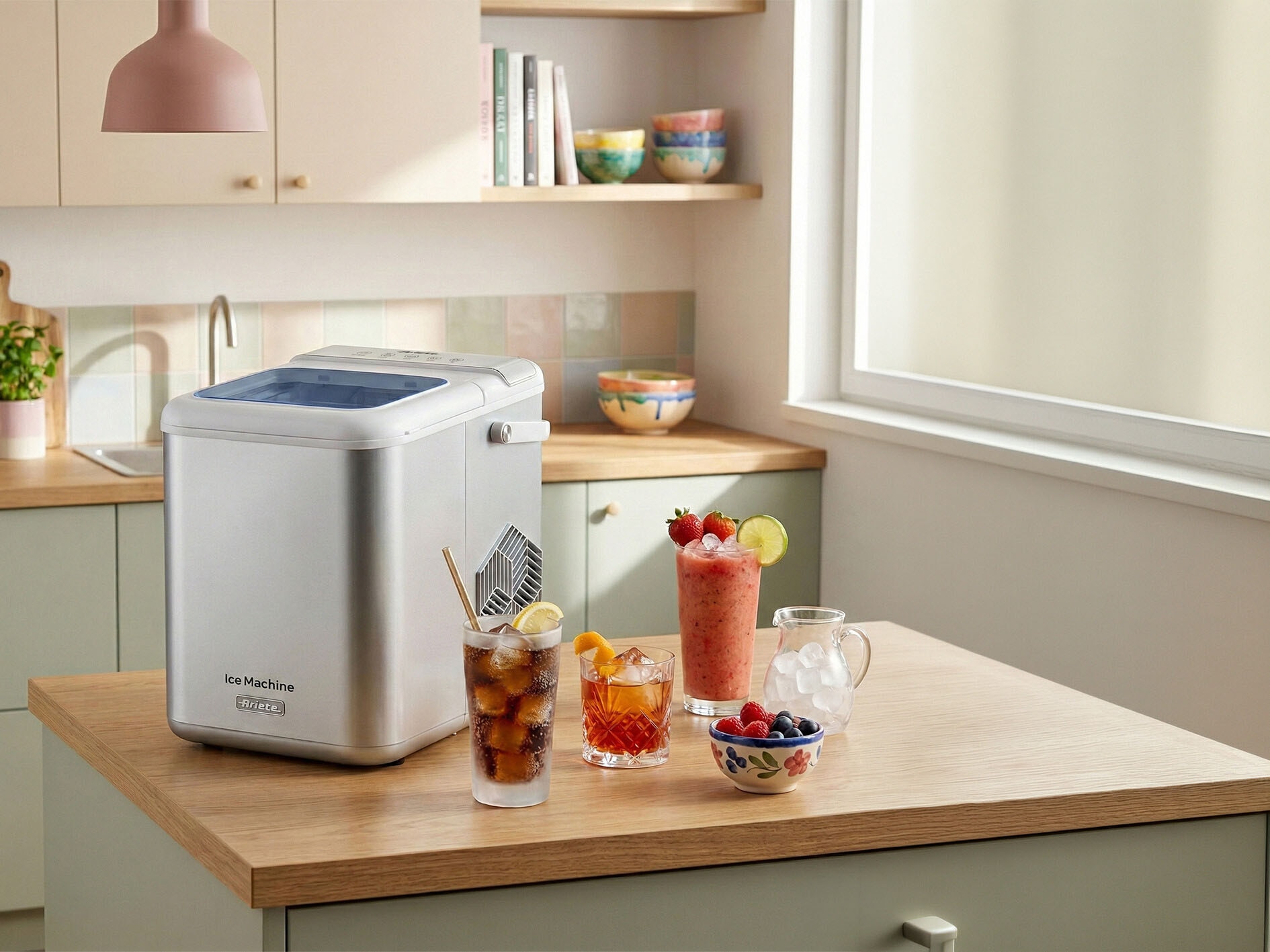 Ariete Elektrischer Eiswürfelbereiter »Ariete elektrischer tragbarer Eiswürfelbereiter 651« Mit sehr leisem Kompressor 58 db