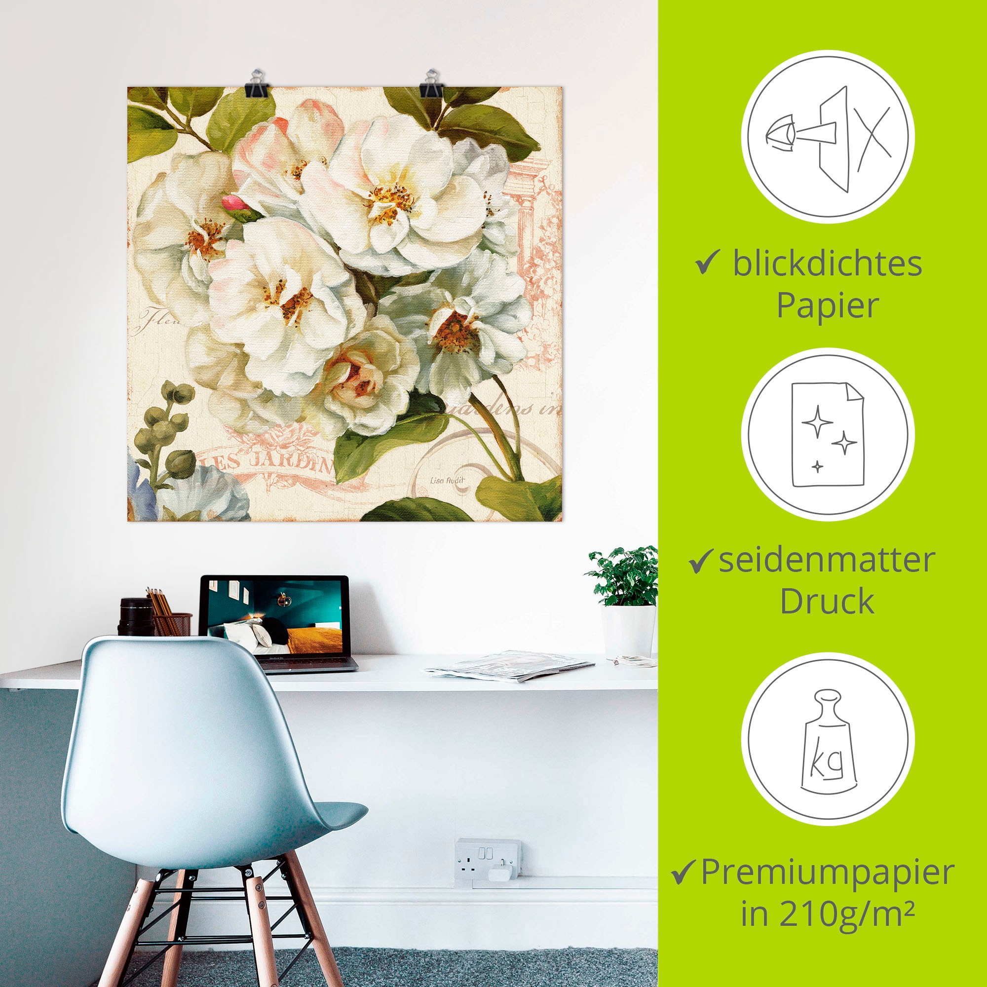 Artland Wandbild »Garten III« Blumen 1 Stk. tlg. als Leinwandbild, Poster in verschied. Größen