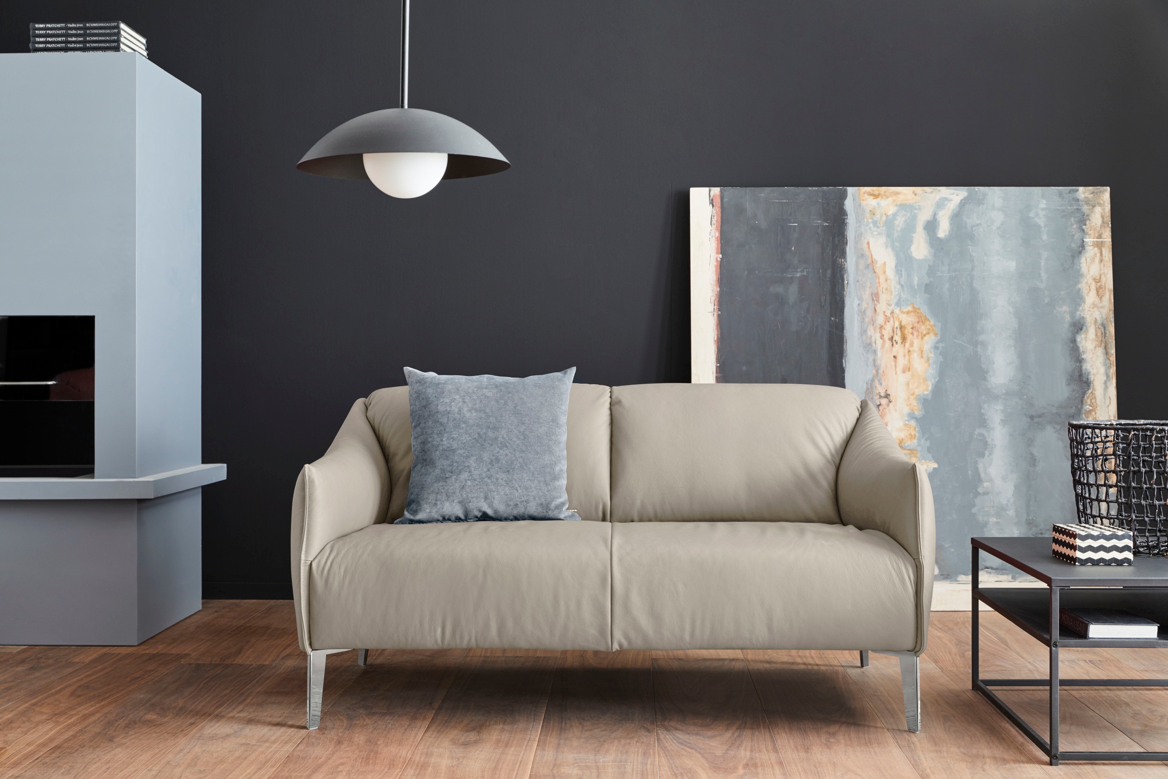 W.SCHILLIG 2-Sitzer »sally«, mit Metall-Winkelfüßen in Chrom glänzend, Breite 154 cm