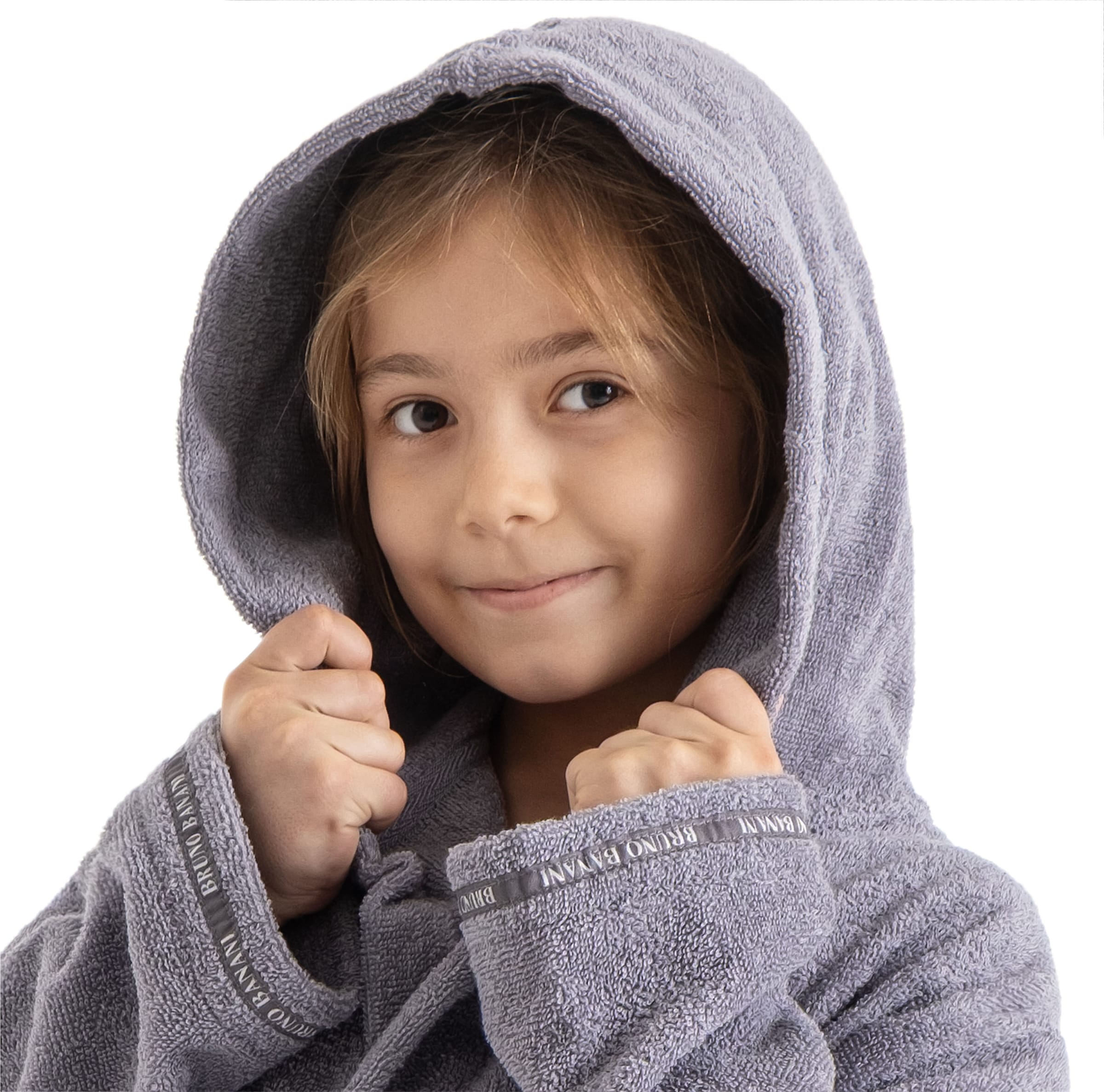 Bruno Banani Kinderbademantel »Danny, Ideal für Zuhause, Schwimmbad oder im Urlaub« 1 Stk. mit Logostreifen, aus 100% Baumwolle