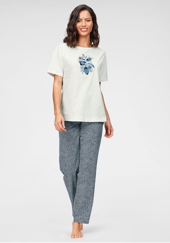 Triumph Pyjama, mit Blätterdruck und gepunkteter Hose kaufen