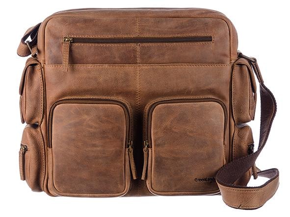 GreenLand Nature Messenger Bag »Montenegro«, aus echtem Leder mit  praktischen Vortaschen online bestellen bei OTTO