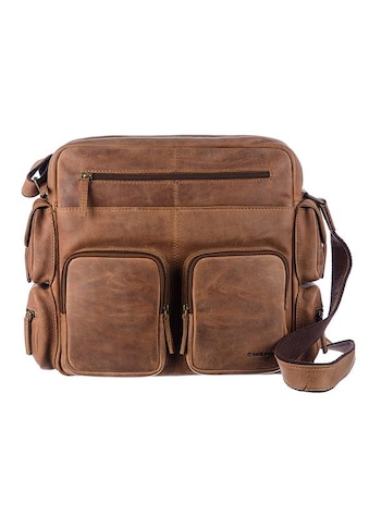 Messenger Bag »Montenegro«, aus echtem Leder mit praktischen Vortaschen