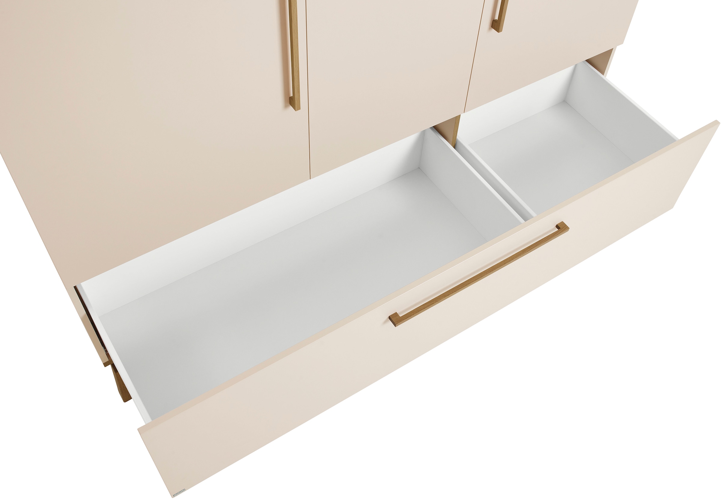 PAIDI Kleiderschrank »STIENE in Beige oder Grau, 3 Türen und 1 Schublade mit Soft-Close« B/H/T ca. 170/200/57cm,  inkl Kleiderstange + Einlegeböden, Kleiderschrank mit Eiche Massivholz