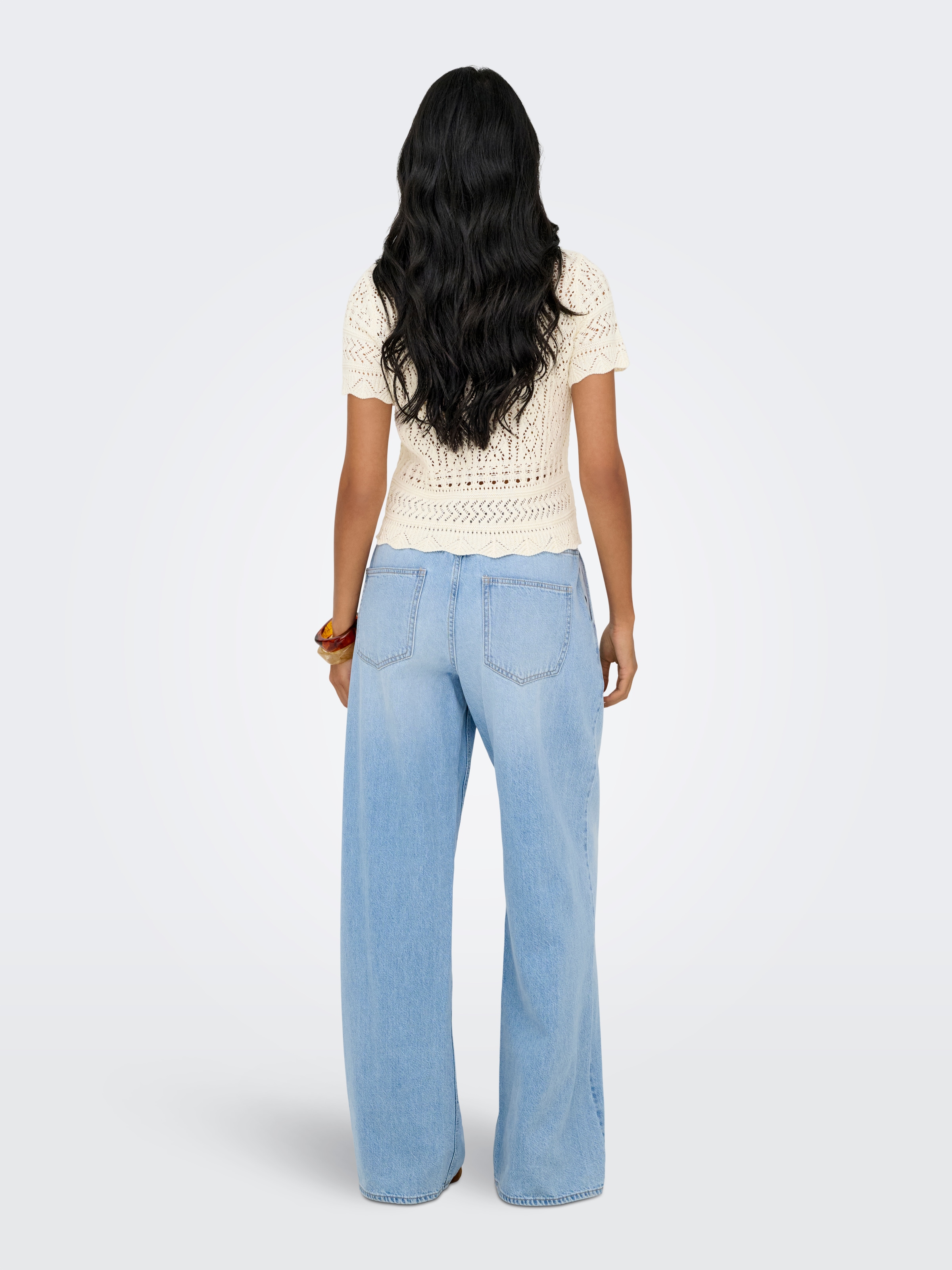 ONLY Kurzarmpullover »ONLELKE LIFE SS STRUCTUR O-NECK KNT NOOS«