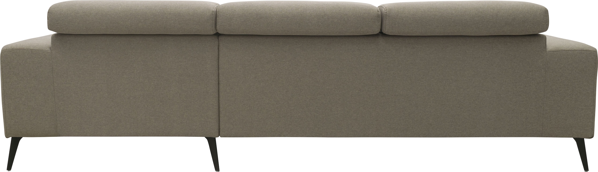 DOMO collection Ecksofa »Trento L-Form, mit Kufenfuß oder Einzelfuß«, wahlweise mit Kopfteilverstellung, Recamiere links/rechts bestellbar