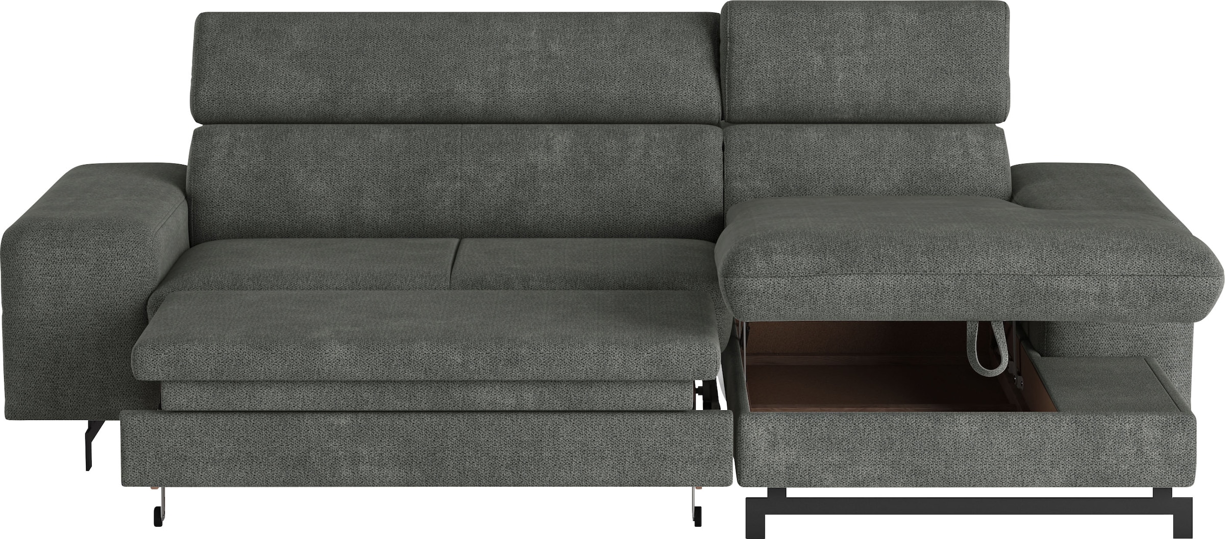 COTTA Ecksofa »Emma L-Form«, mit Kopfteilverstellung, wahlweise mit Bettfunktion & Bettkasten
