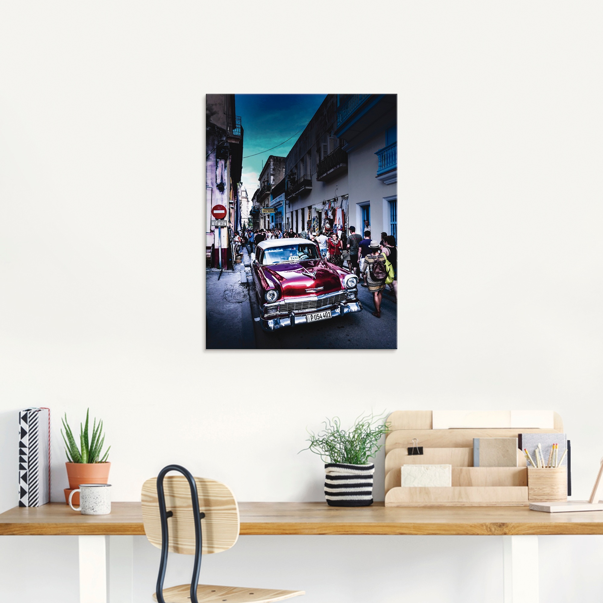 Artland Glasbild »Leben in Havanna«, Auto, (1 St.), in verschiedenen Größen