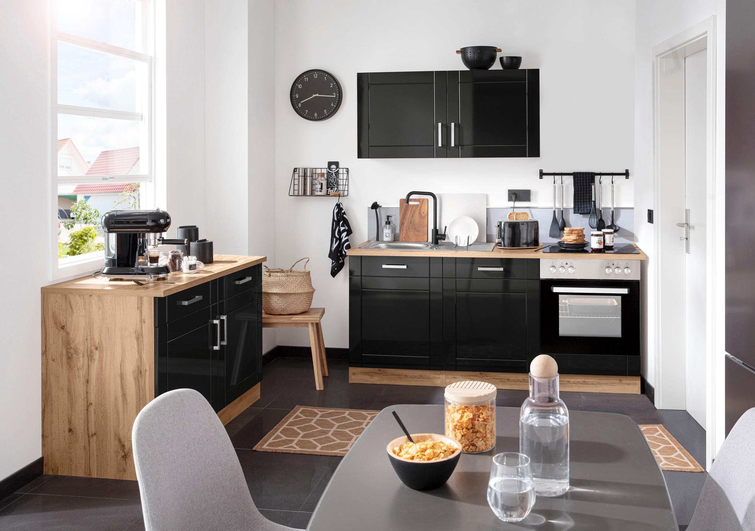 KOCHSTATION Küchenzeile »KS-Tinnum« ohne E-Geräte, Breite 180 cm