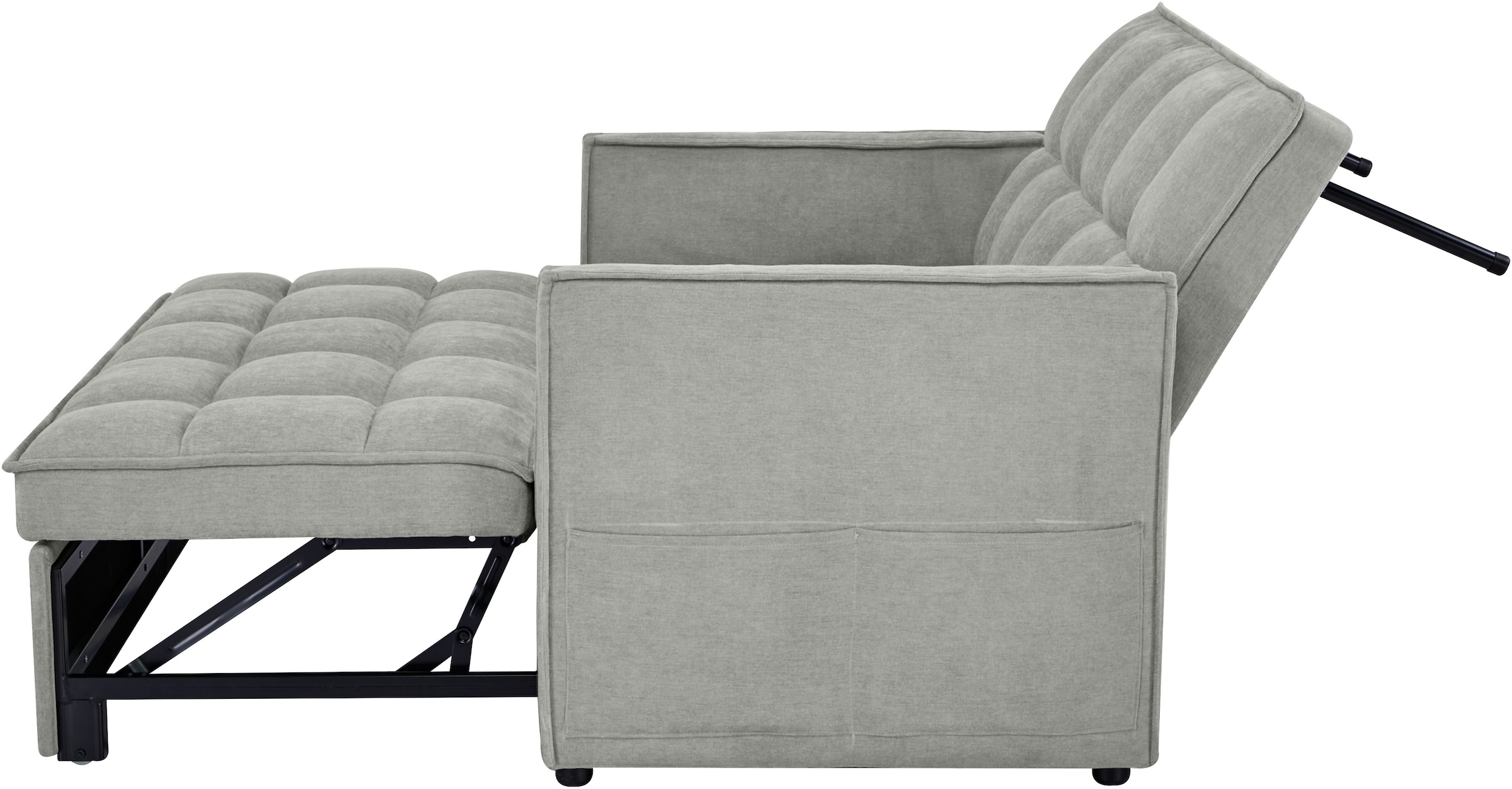 OTTO home Schlafsofa »STEFFO, 159 cm, 2-Sitzer, mit verstellbarer Rückenlehne« Klappmechanismus, Feinstruktur-Bezug, natürliche Farben