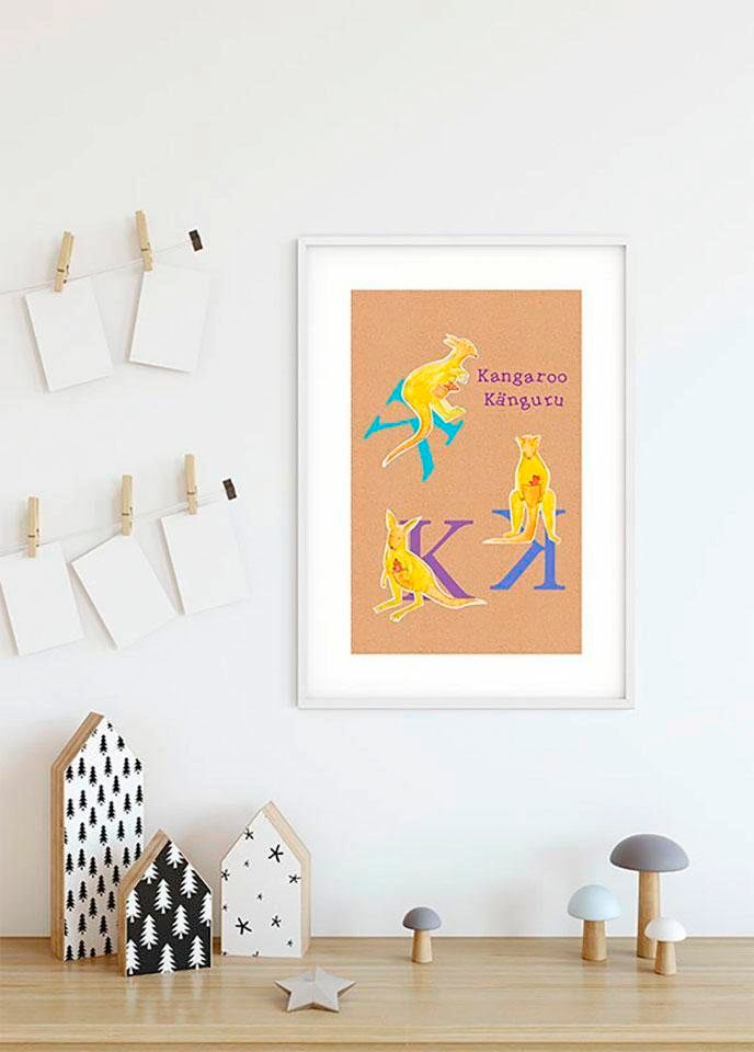 Komar Poster »ABC Animal K«, Buchstaben, (1 St.), Kinderzimmer, Schlafzimmer, Wohnzimmer