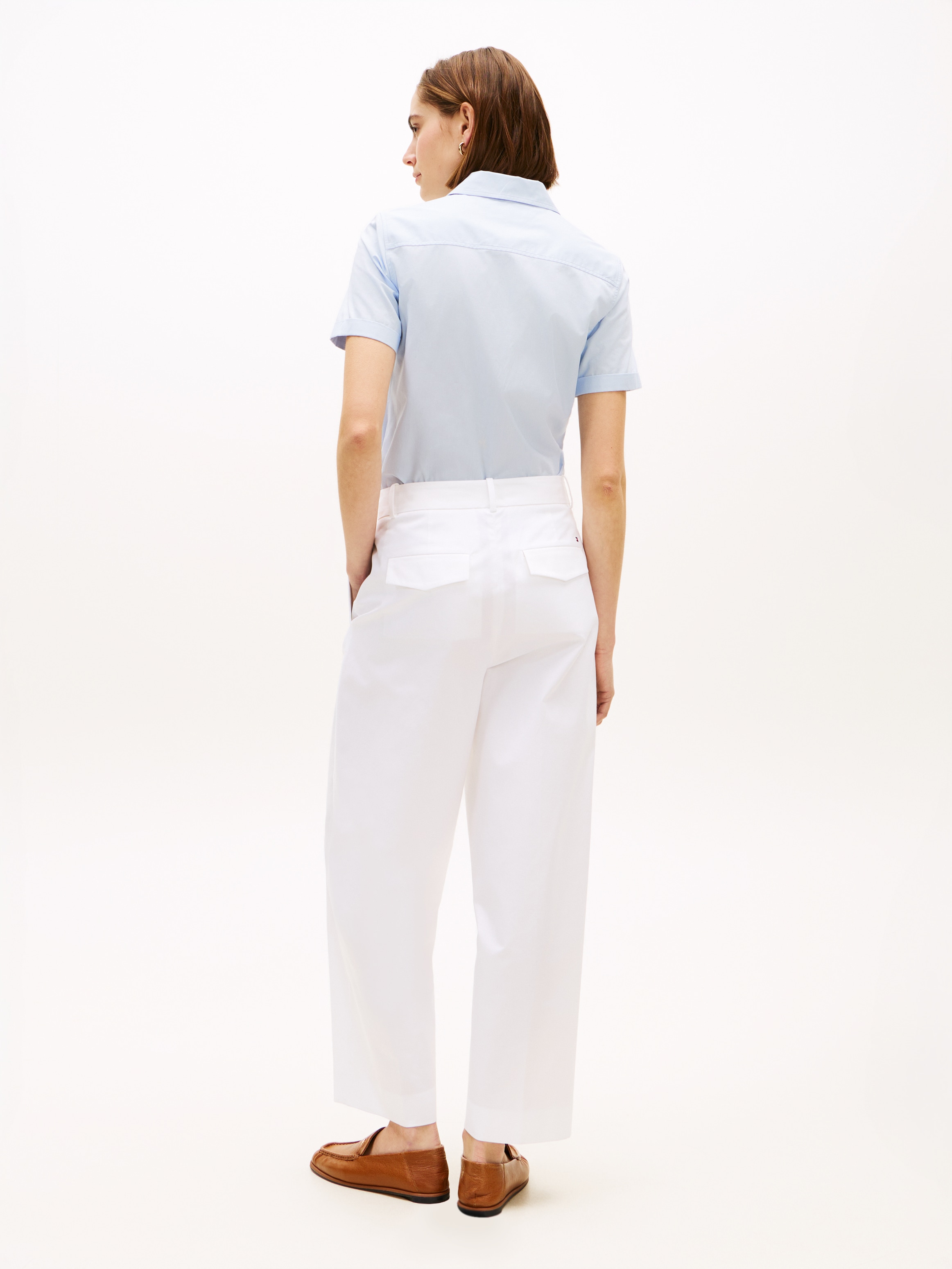 Tommy Hilfiger Chinohose »COTTON BARREL PLEATED CHINO«  Baumwollmix, Mid Rise, Tapered