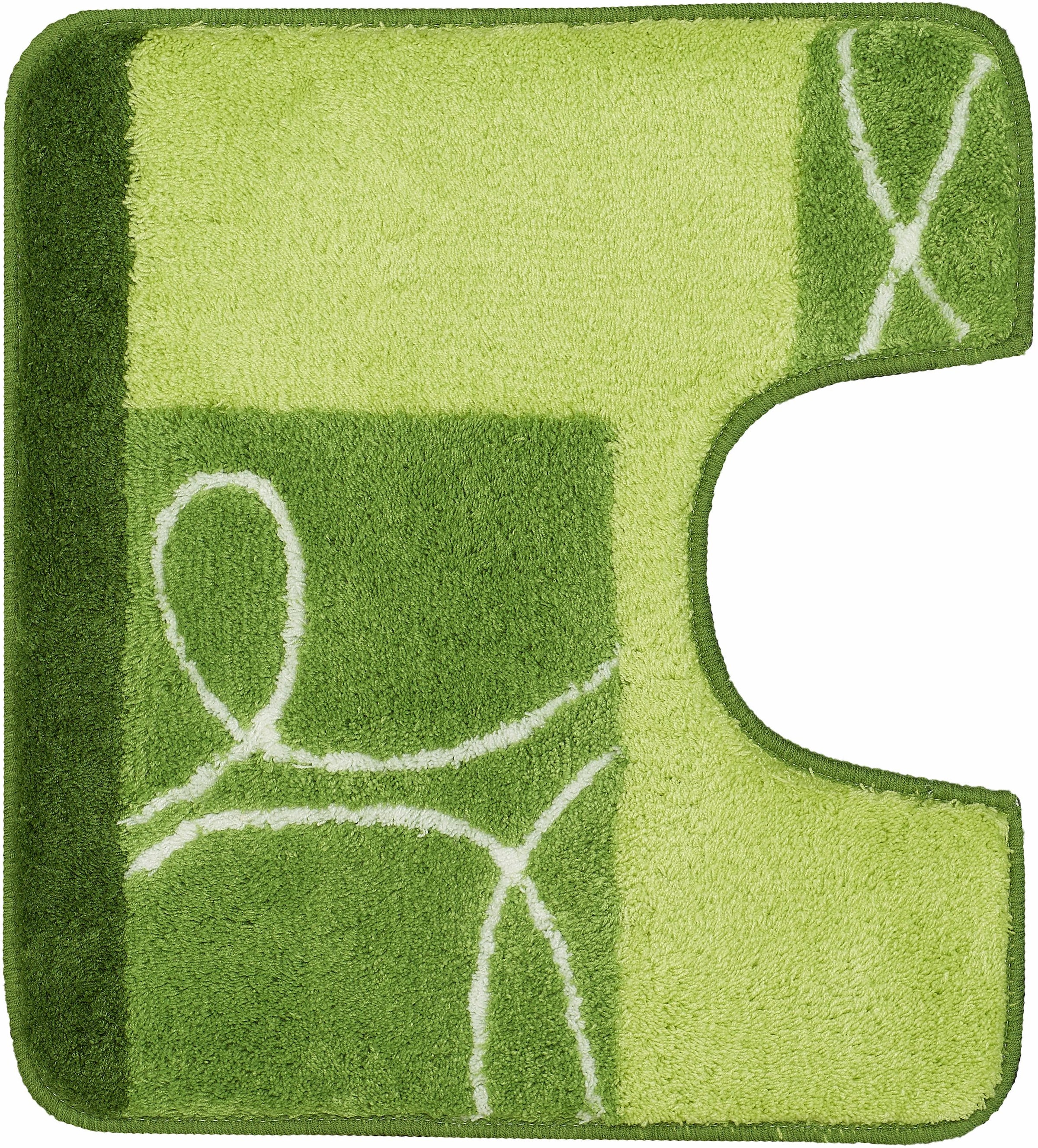 MEUSCH Badematte »Curly«, rutschhemmend beschichtet, fußbodenheizungsgeeignet, Badteppich, modernes Design, waschbar