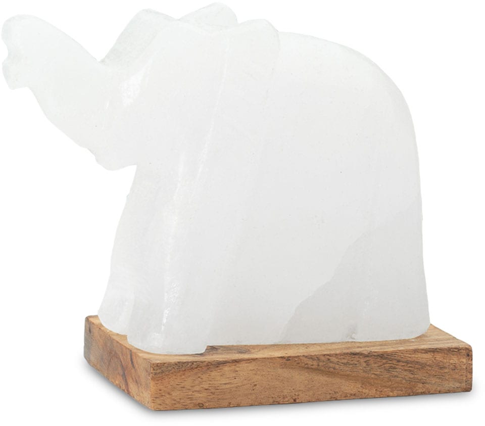 HIMALAYA SALT DREAMS Salzkristall-Tischlampe »Elefant«, Handgefertigt aus Salzkristall - jeder Stein ein Unikat, H: ca. 11cm