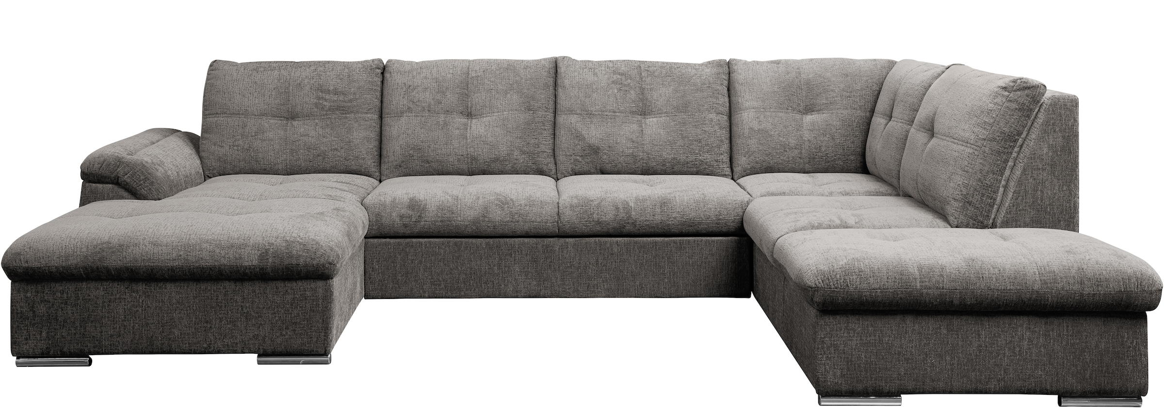 WERK2 Wohnlandschaft »Arena, B/T: 339/220 cm breit, moderner, einladender Sitzkomfort« mit Schlaffunktion und Bettkasten, U-Form