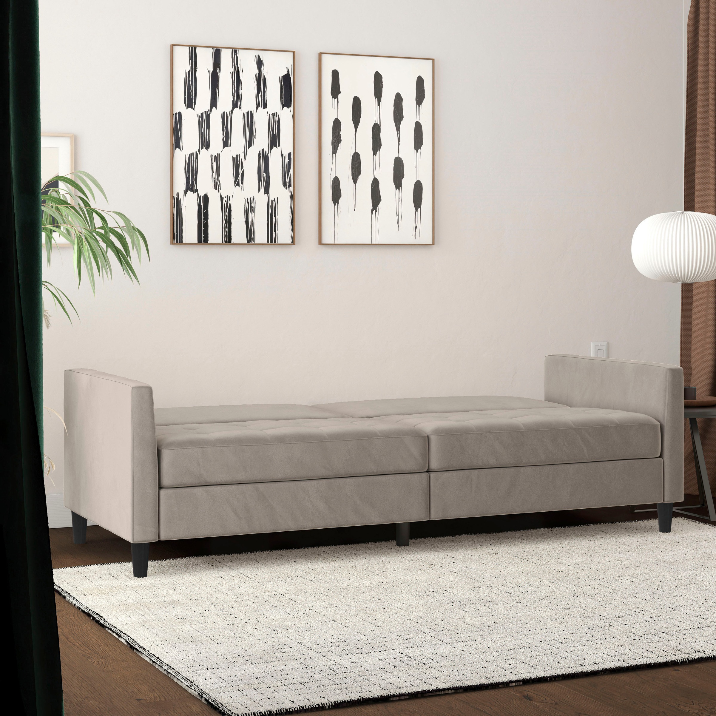Dorel Home 3-Sitzer »Presley«, Sofa mit Bett-Funktion und verstellbarer Rückenlehne