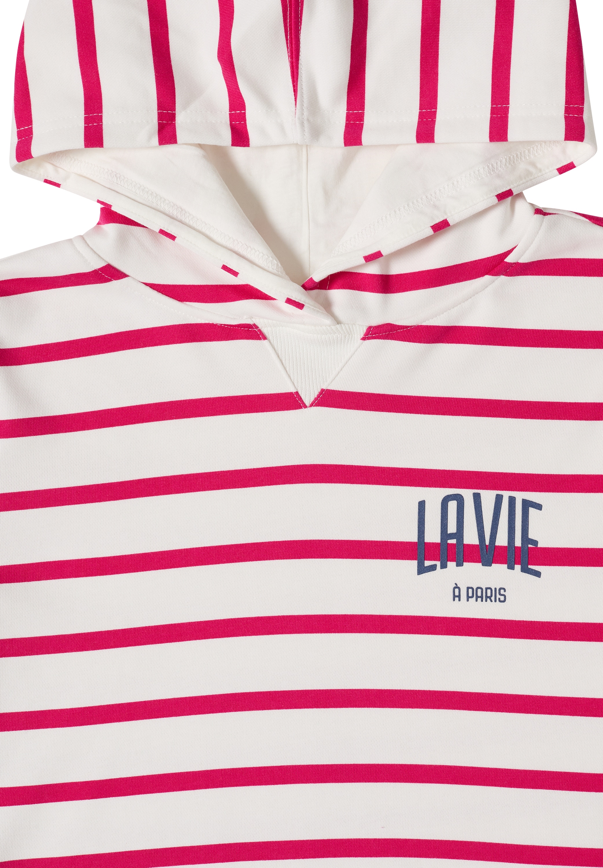 Cecil Hoodie , mit Print auf der Brust und in Streifen-Optik
