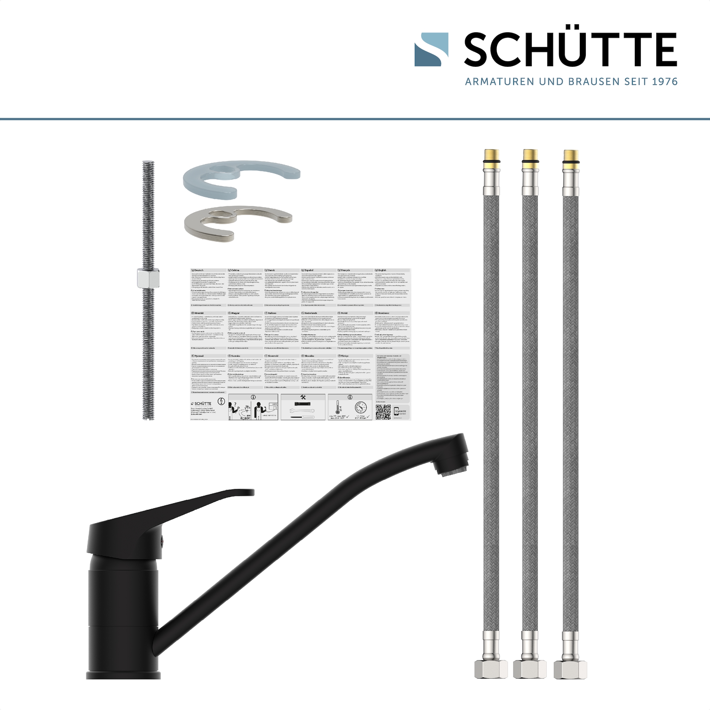 Schütte Spültischarmatur »TASSONI« Niederdruck Armatur Küche, 360° schwenkbarer Wasserhahn