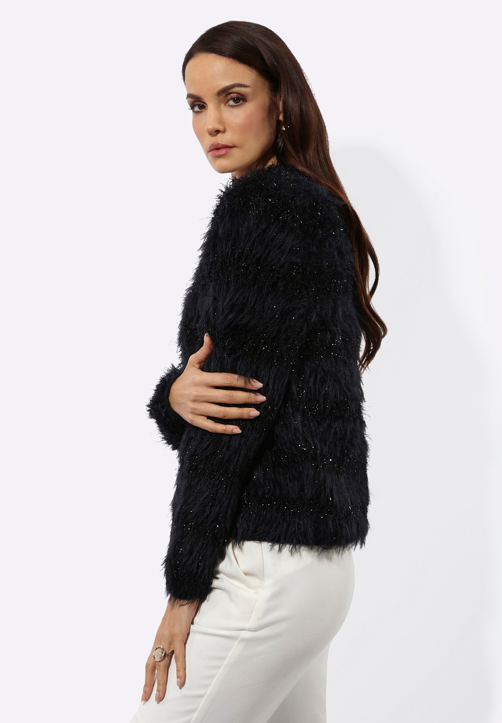creation L Strickjacke »Strickjacke Strickjacke mit Glitzergarn«