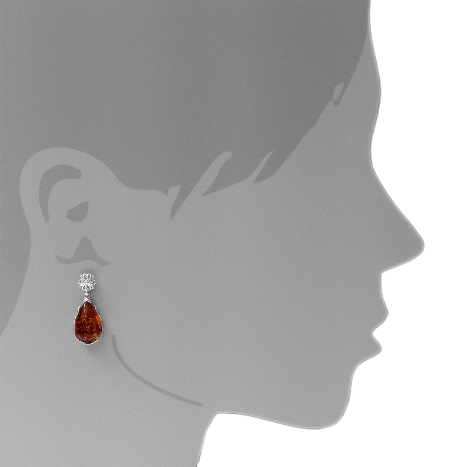 OSTSEE-SCHMUCK Paar Ohrhänger »- Vanessa - Silber 925/000 - Bernstein«