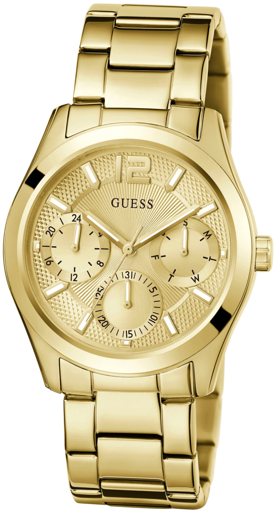 Guess Multifunktionsuhr »ZOE«, Quarzuhr, Armbanduhr, Damenuhr, Datum, 12/24-Std.-Anzeige