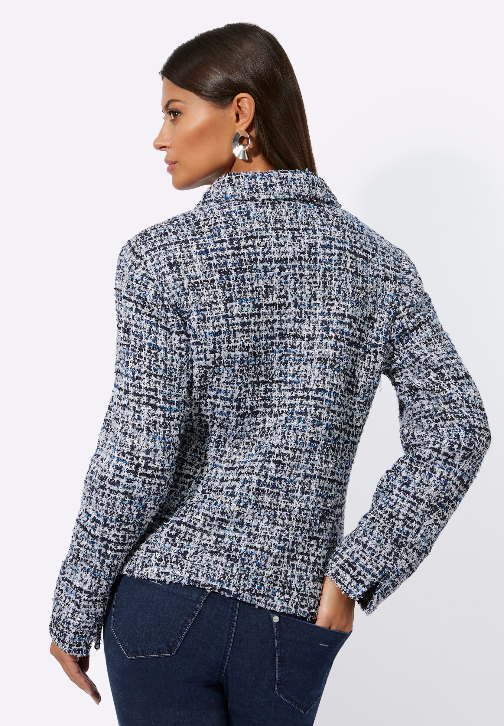 creation L Blusenblazer »Bouclé-Blazer Bouclé-Blazer mit Glanzgarnen«