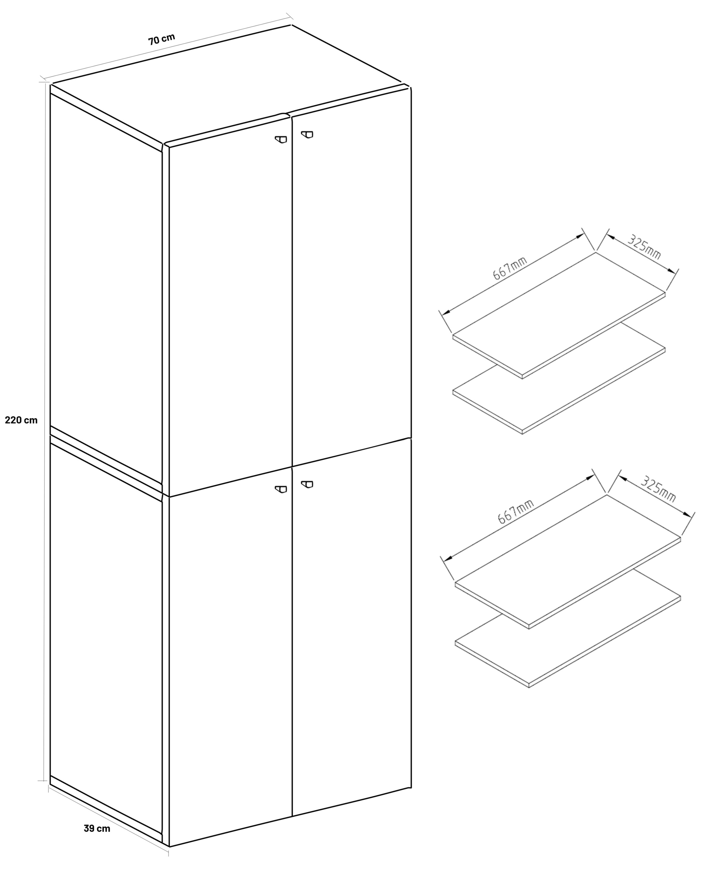 VCM Schuhschrank »VCM XL Holz Großer Schuhschrank Schuhregal Groß Stiefel Dielenmöbel Lona 6 Fächer Drehtüren«, (1 St.)