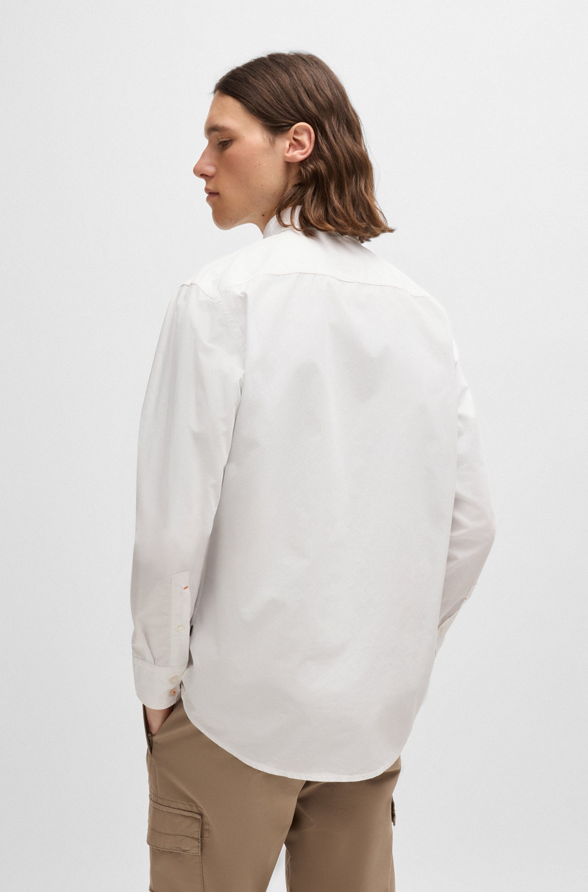 BOSS ORANGE Langarmhemd »Relegant«, mit BOSS Stickerei
