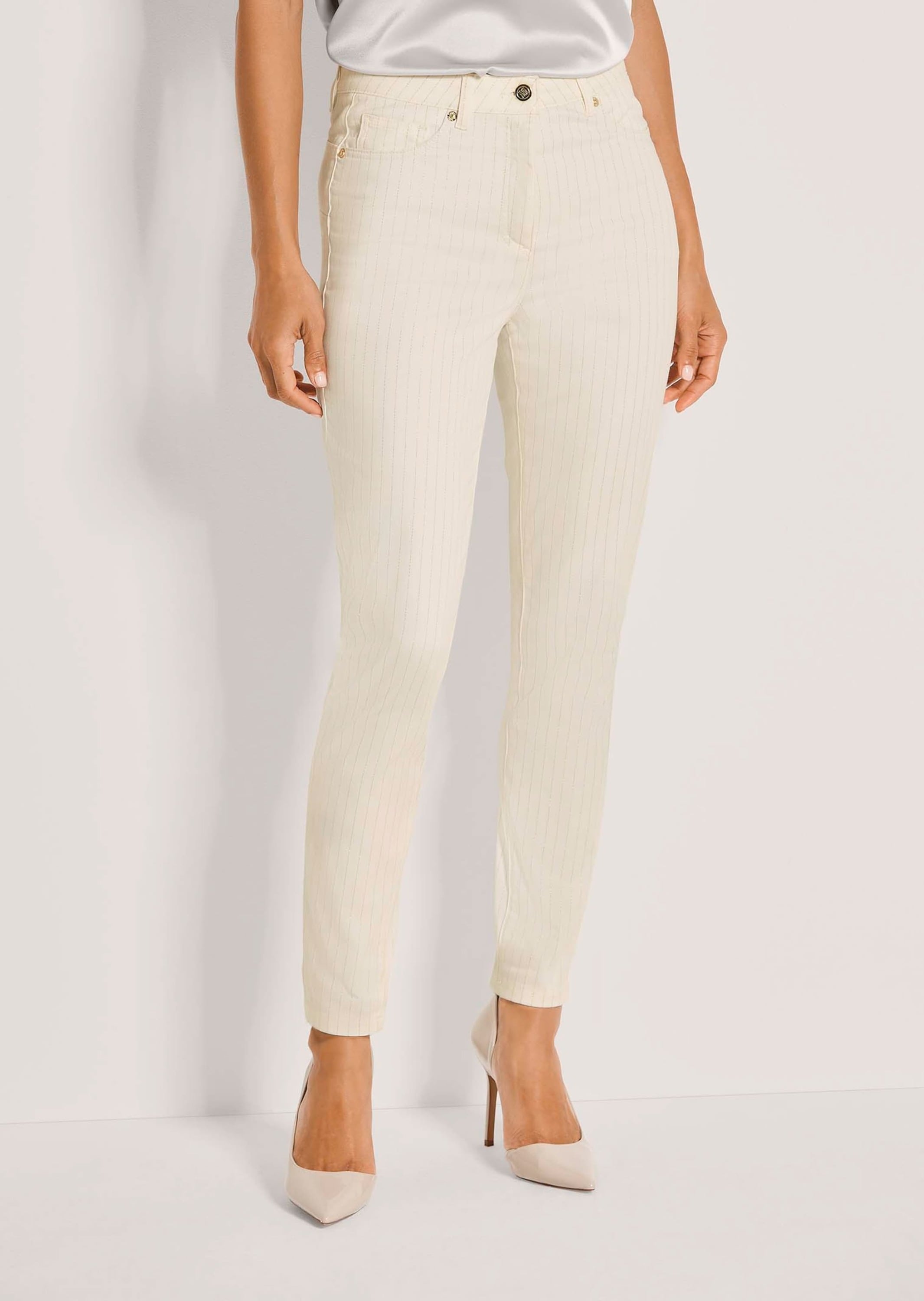 MADELEINE Stoffhose »Jerseyhose Baumwollhose mit Nadelstreifen«