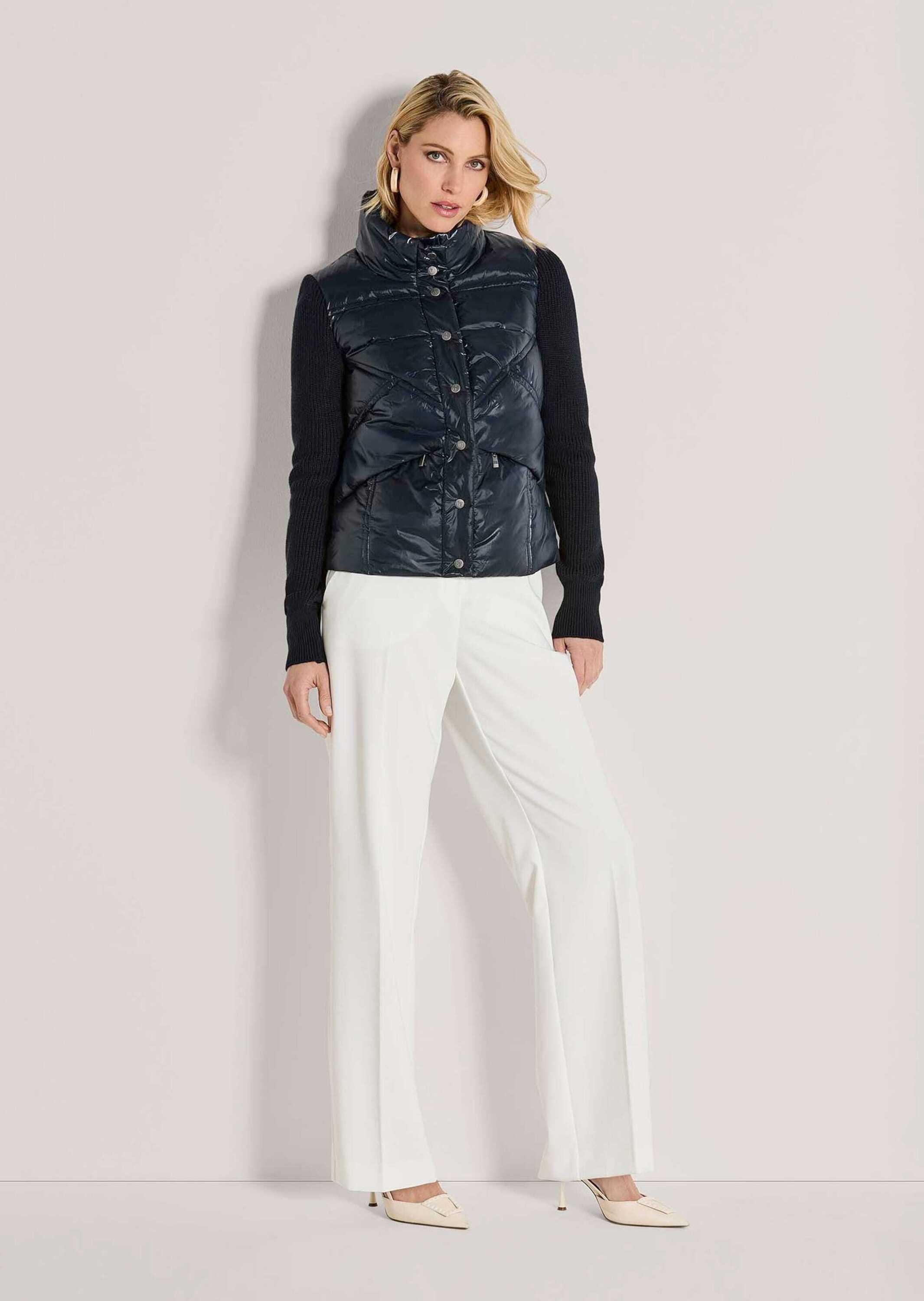 MADELEINE Kurzjacke »Steppjacke Sportive Übergangsjacke mit Strickärmeln« Strickärmel