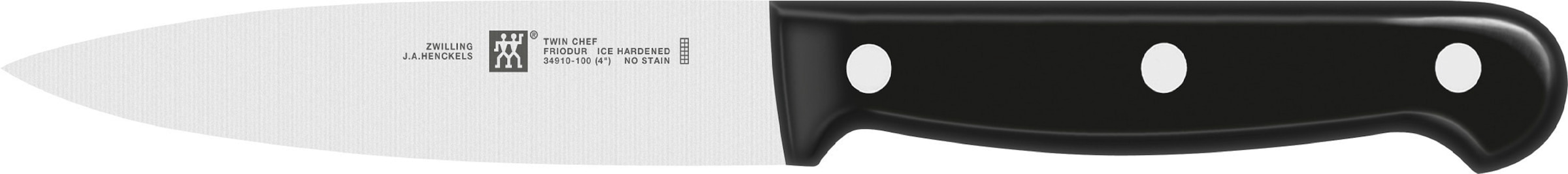Zwilling Messer-Set »TWIN Chef 2«, (Set, 3 tlg., 1 Spickrmesser (10 cm), 1 Fleischmesser (16 cm), 1 Kochmesser (20 cm), Sonderschmelze, Ergonomisch, Robust, Langlebig