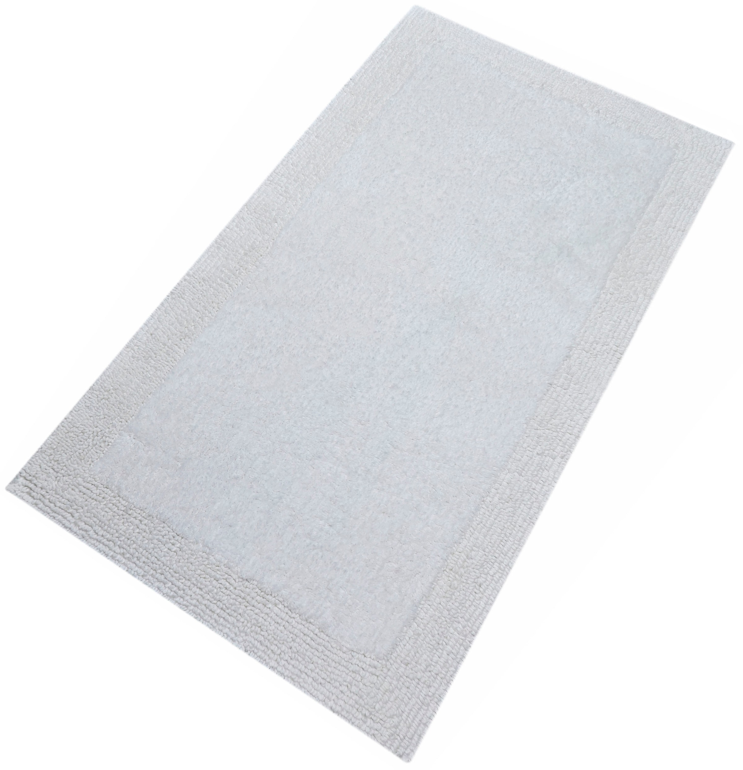 my home Badematte »Kapra, Badvorleger, Badezimmer Teppich« Höhe 14 mm beidseitig nutzbar | fußbodenheizungsgeeignet | strapazierfähig mit Bordüre, Badteppich, Badematte, Baumwolle