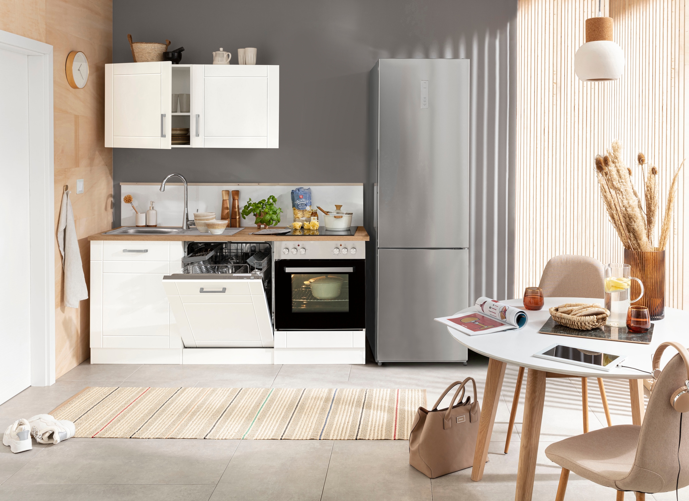 KOCHSTATION Küchenzeile »KS-Tinnum« ohne E-Geräte, Breite 180 cm