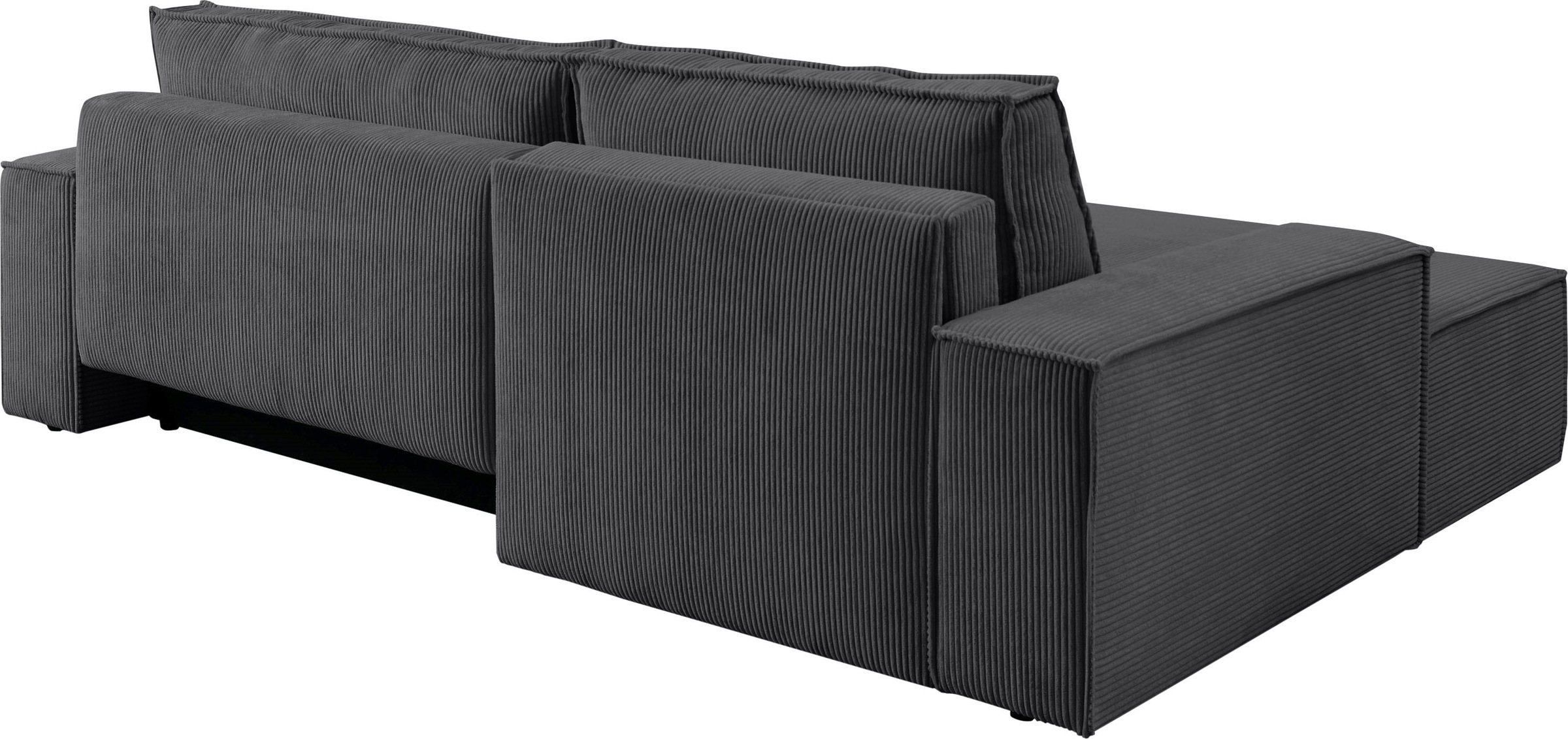 Home affaire Ecksofa »SHERWOOD L-Form, 267 cm - OTTO. Verlässliche Qualität.« Schlaffunktion mit Bettkasten (210x136 cm), Cord, Vintage, Samtvelours