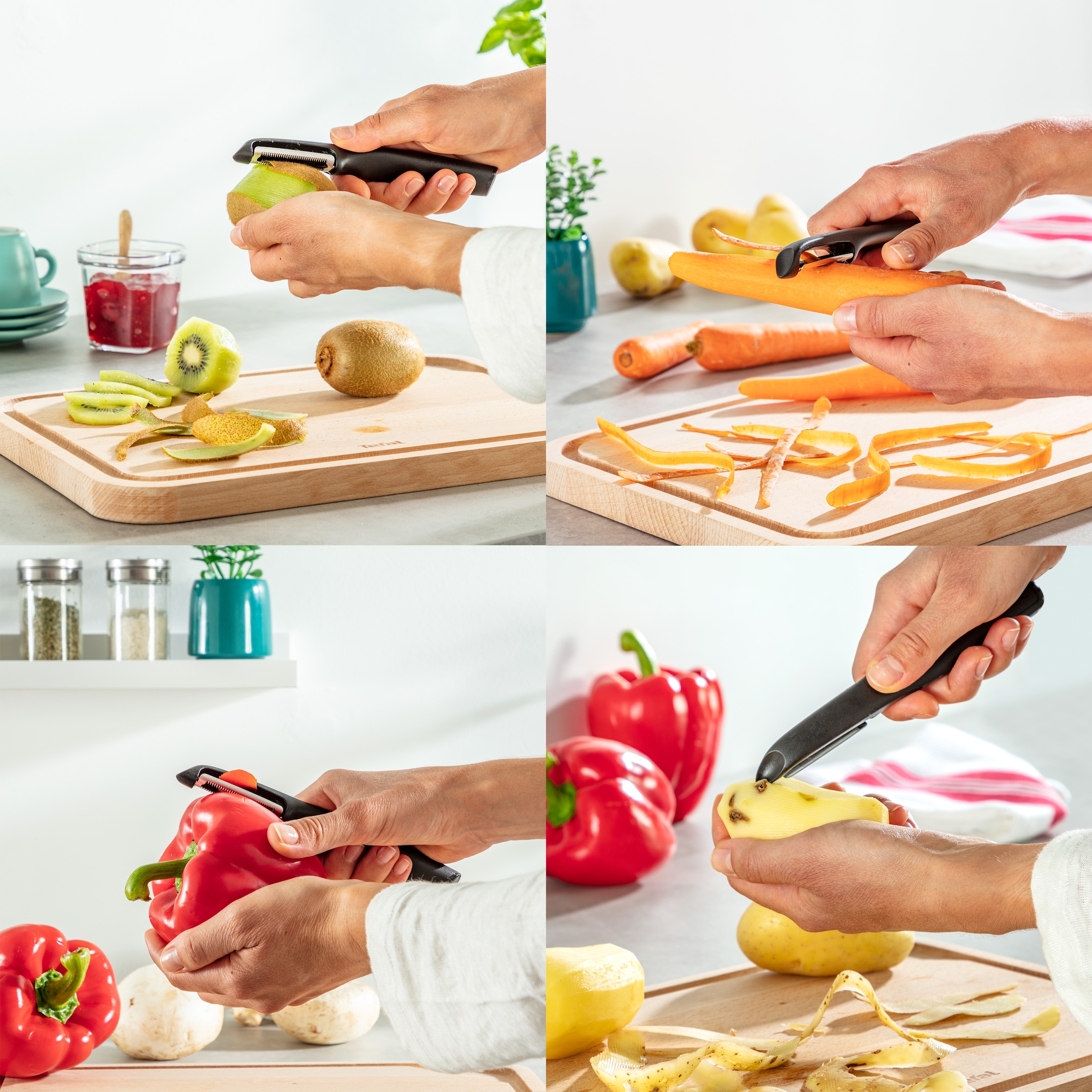 Tefal Sparschäler »Colorfood« 17 cm, beidseitig gezahnte Klinge, für Rechts- und Linkshänder